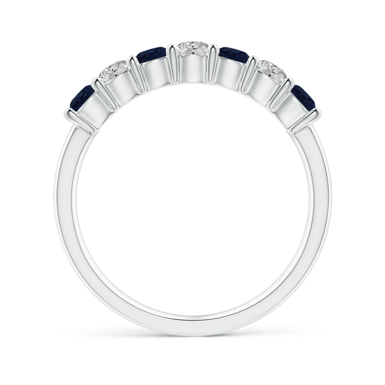 A - Blue Sapphire / 0.88 CT / 14 KT White Gold