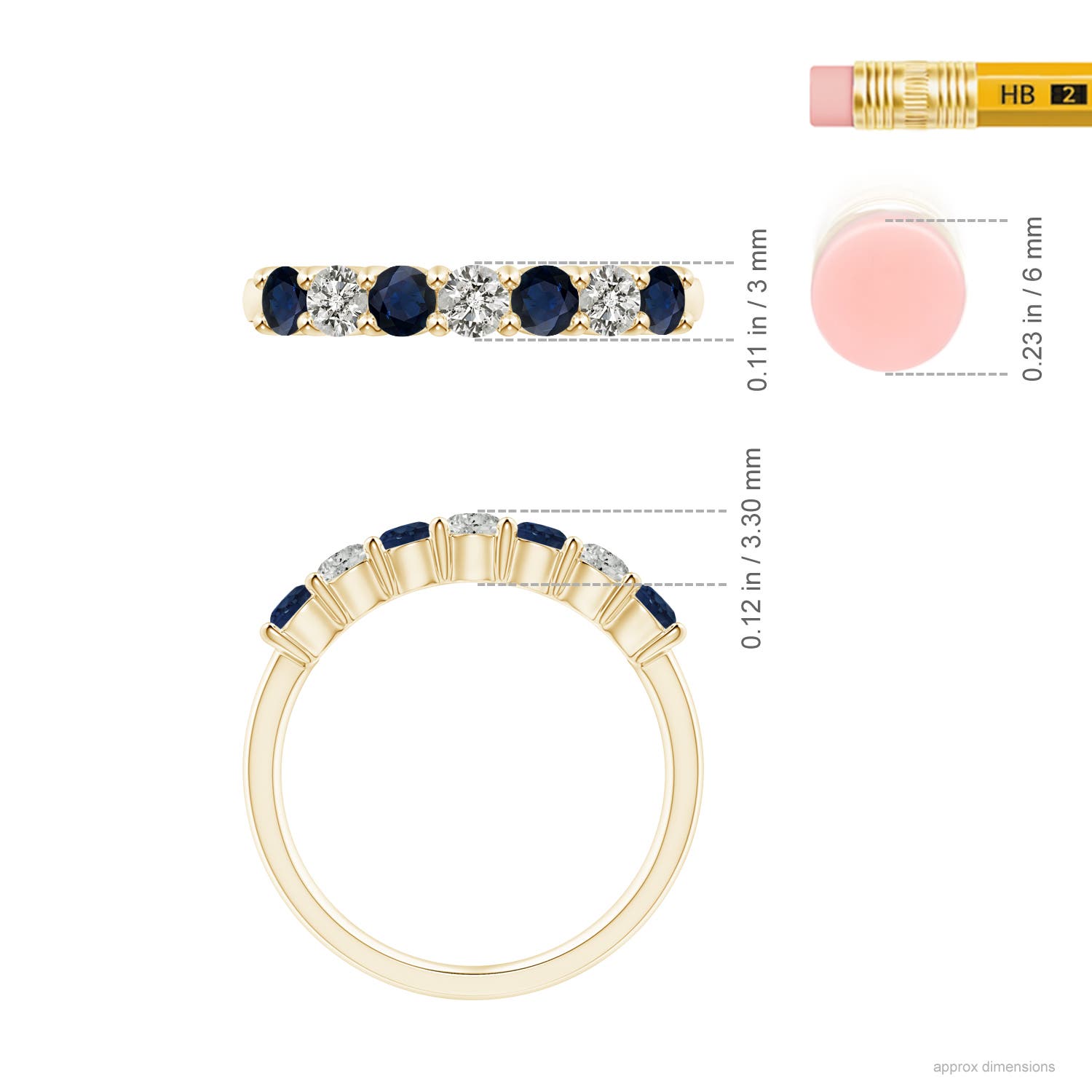 A - Blue Sapphire / 0.88 CT / 14 KT Yellow Gold