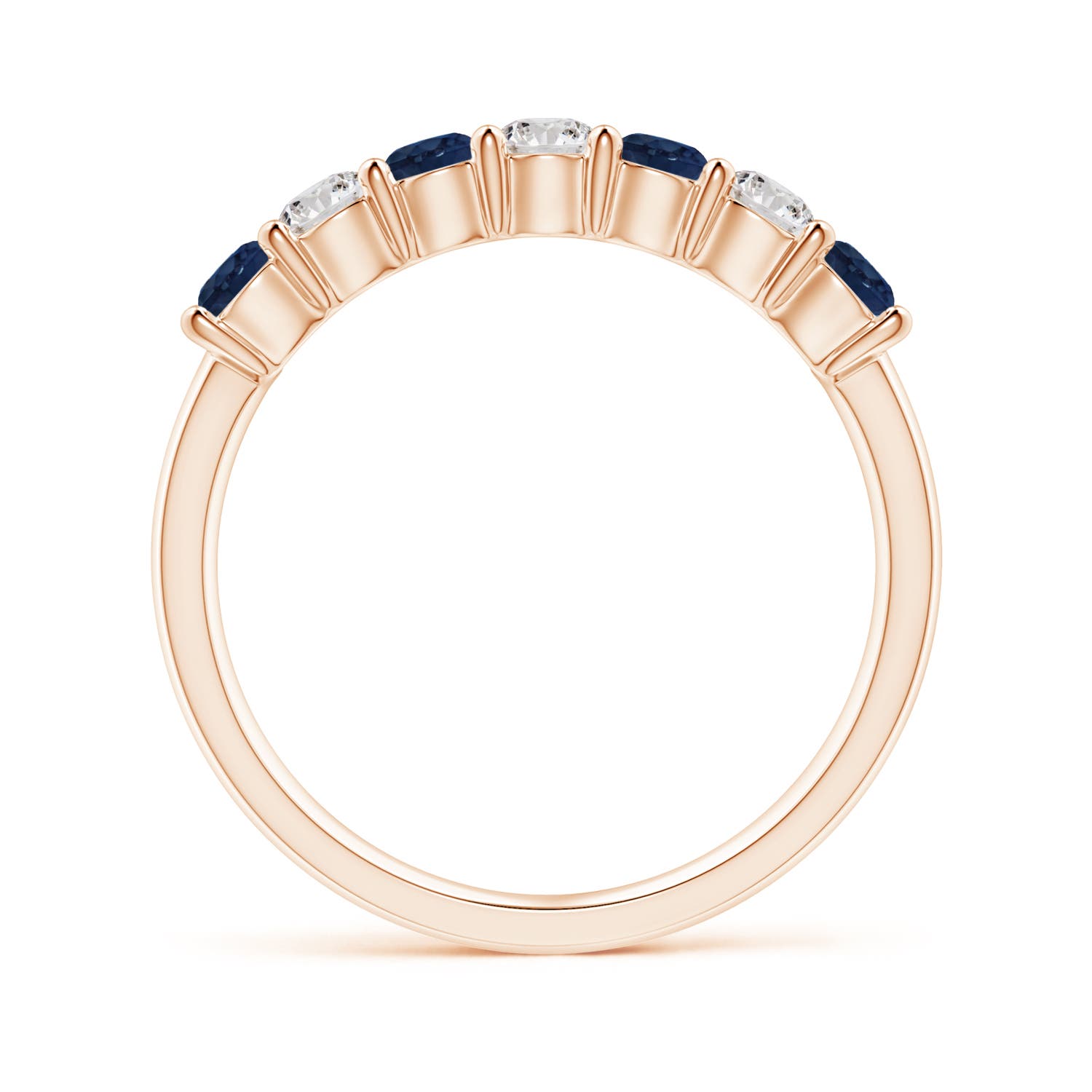 AA - Blue Sapphire / 0.88 CT / 14 KT Rose Gold