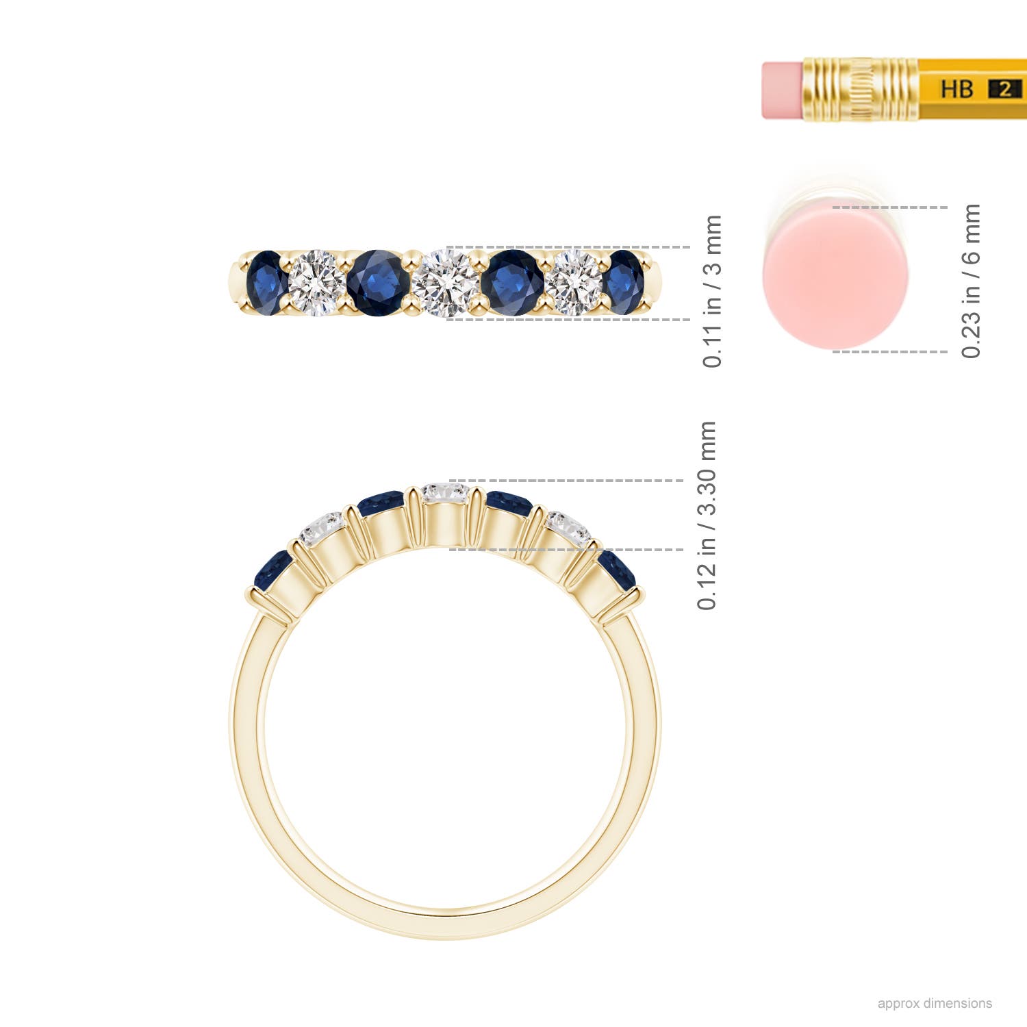 AA - Blue Sapphire / 0.88 CT / 14 KT Yellow Gold