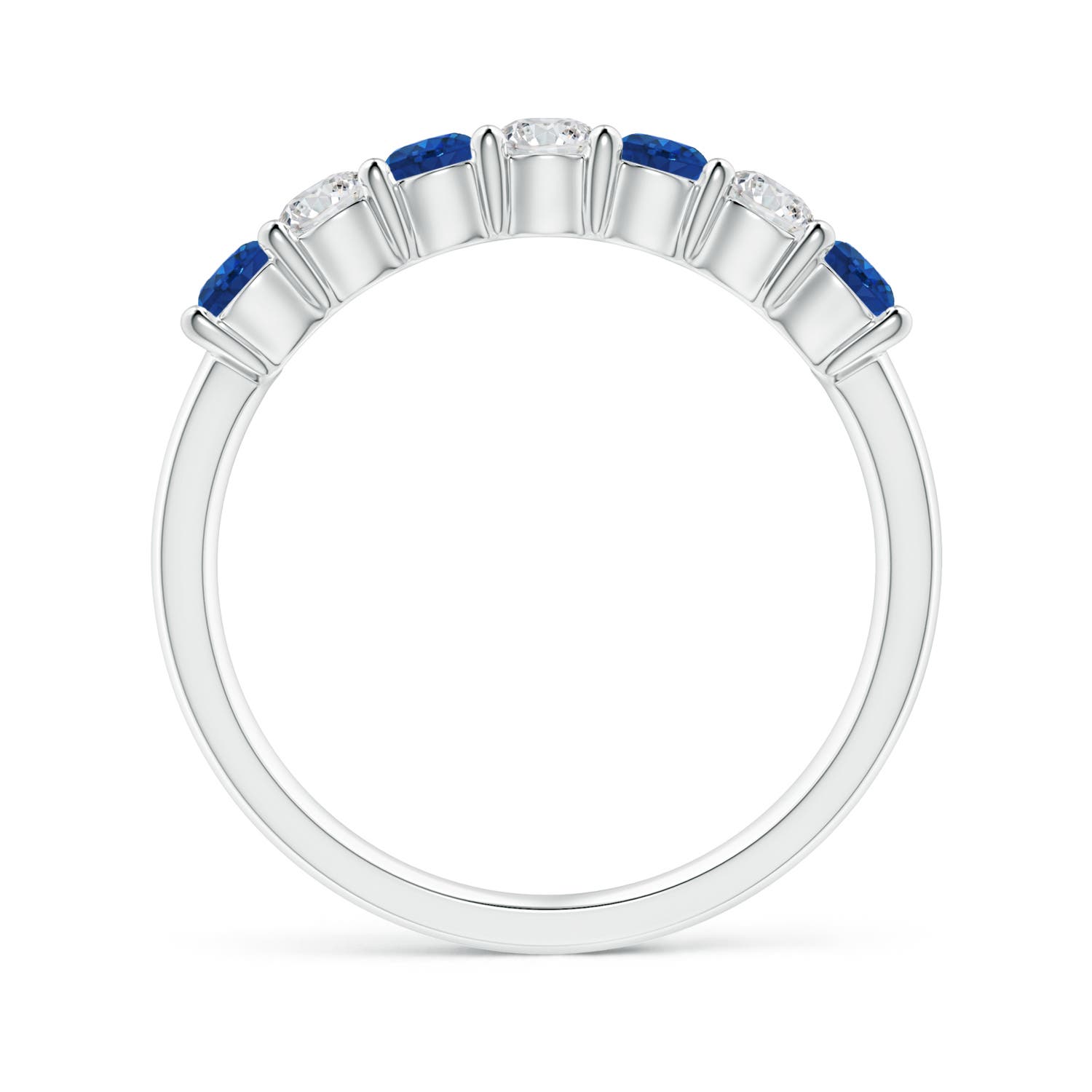 AAA - Blue Sapphire / 0.88 CT / 14 KT White Gold