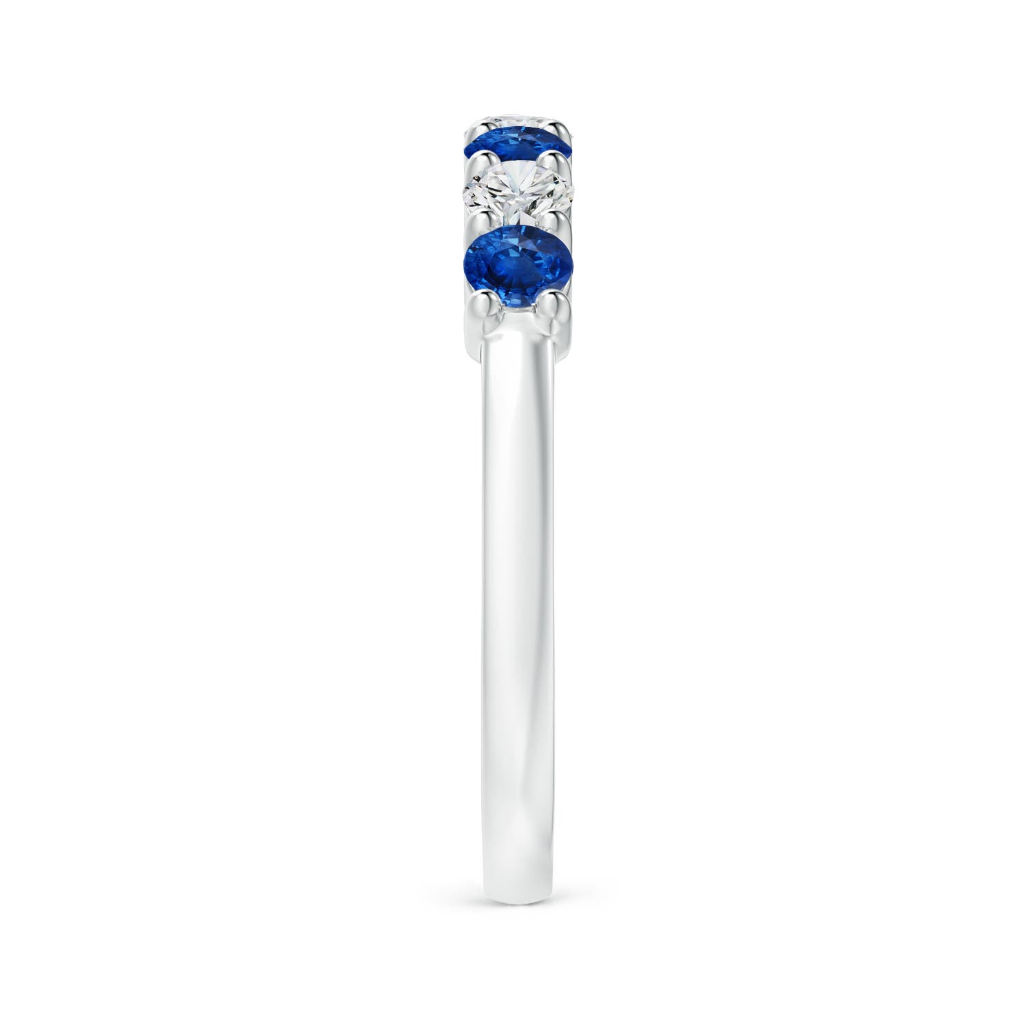 AAA - Blue Sapphire / 0.88 CT / 14 KT White Gold