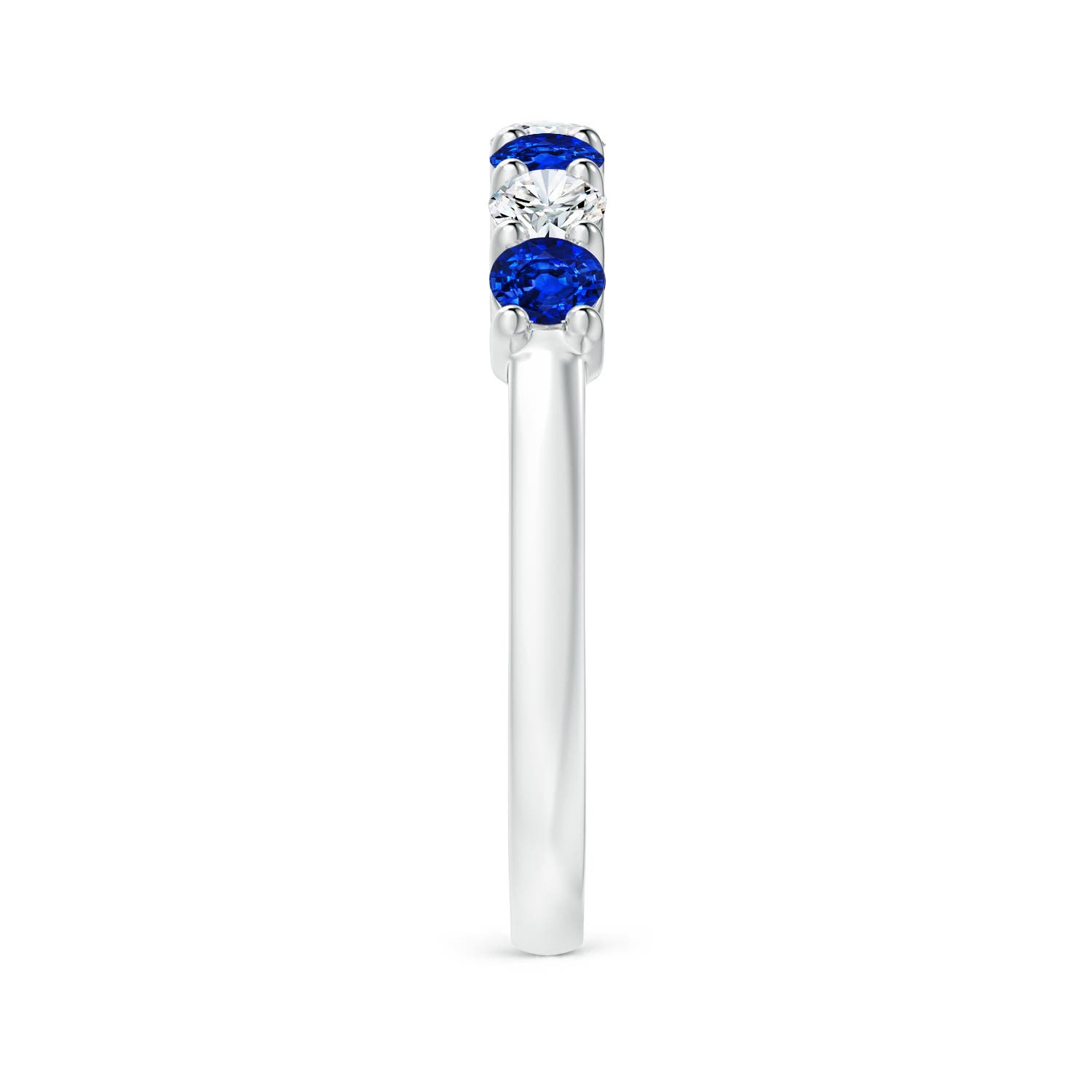 AAAA - Blue Sapphire / 0.88 CT / 14 KT White Gold