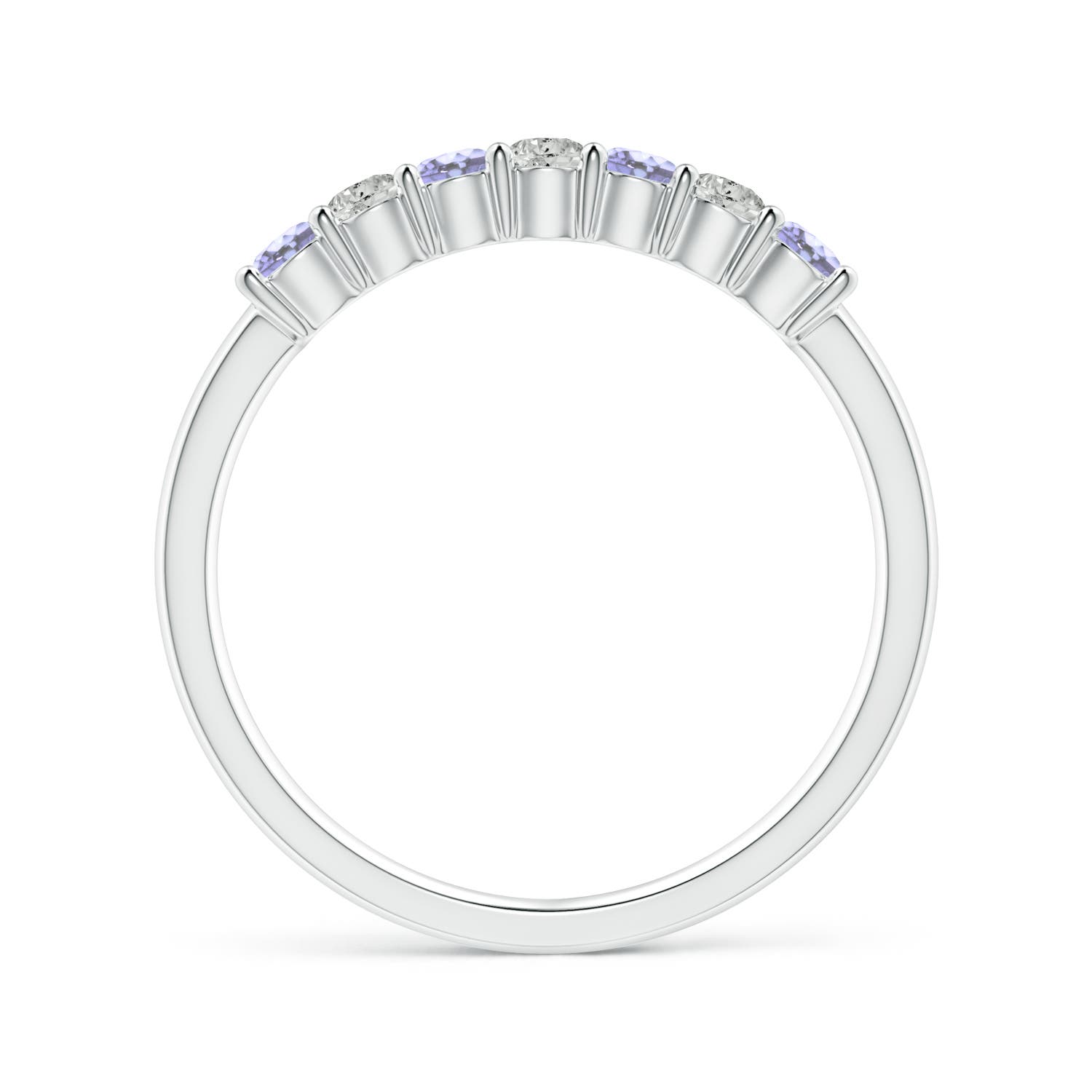 A - Tanzanite / 0.49 CT / 14 KT White Gold