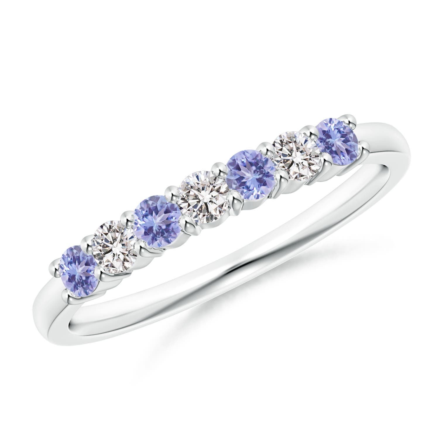 AA - Tanzanite / 0.49 CT / 14 KT White Gold