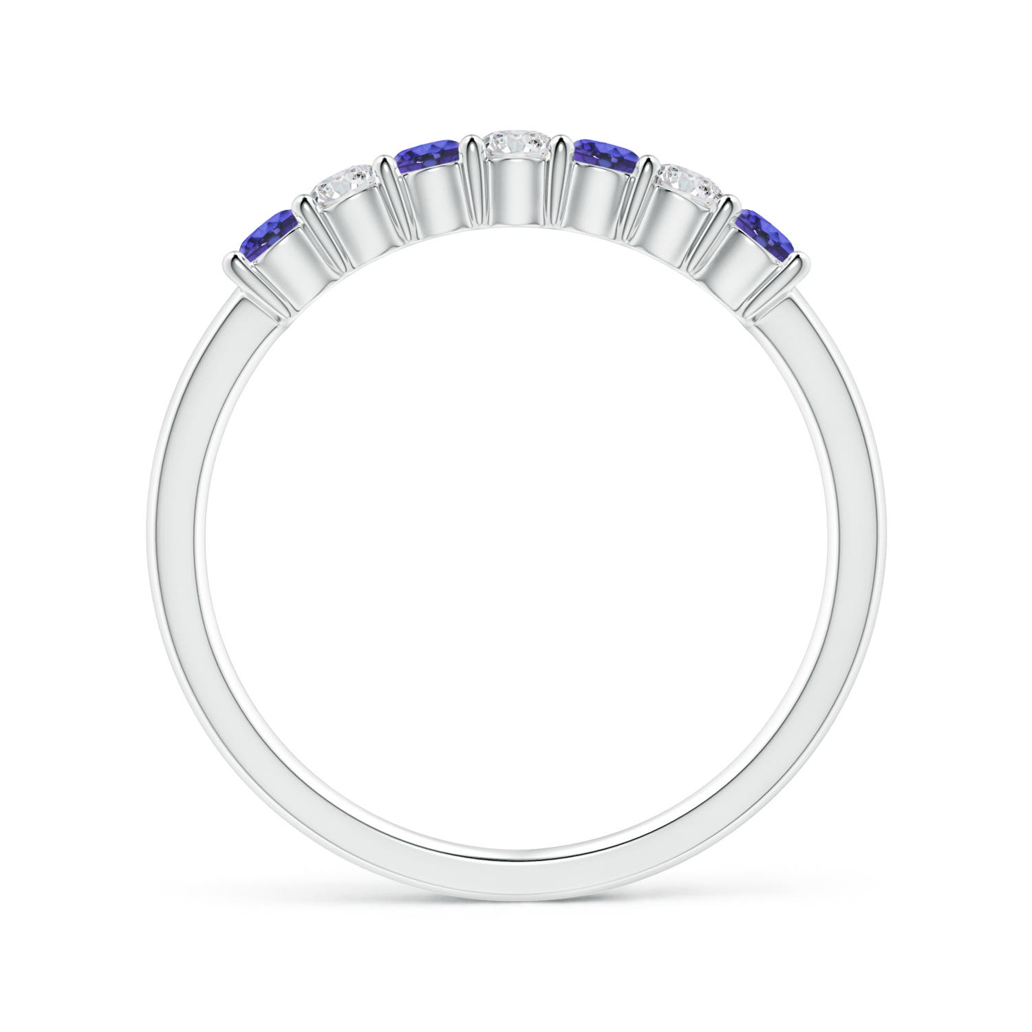 AAA - Tanzanite / 0.49 CT / 14 KT White Gold