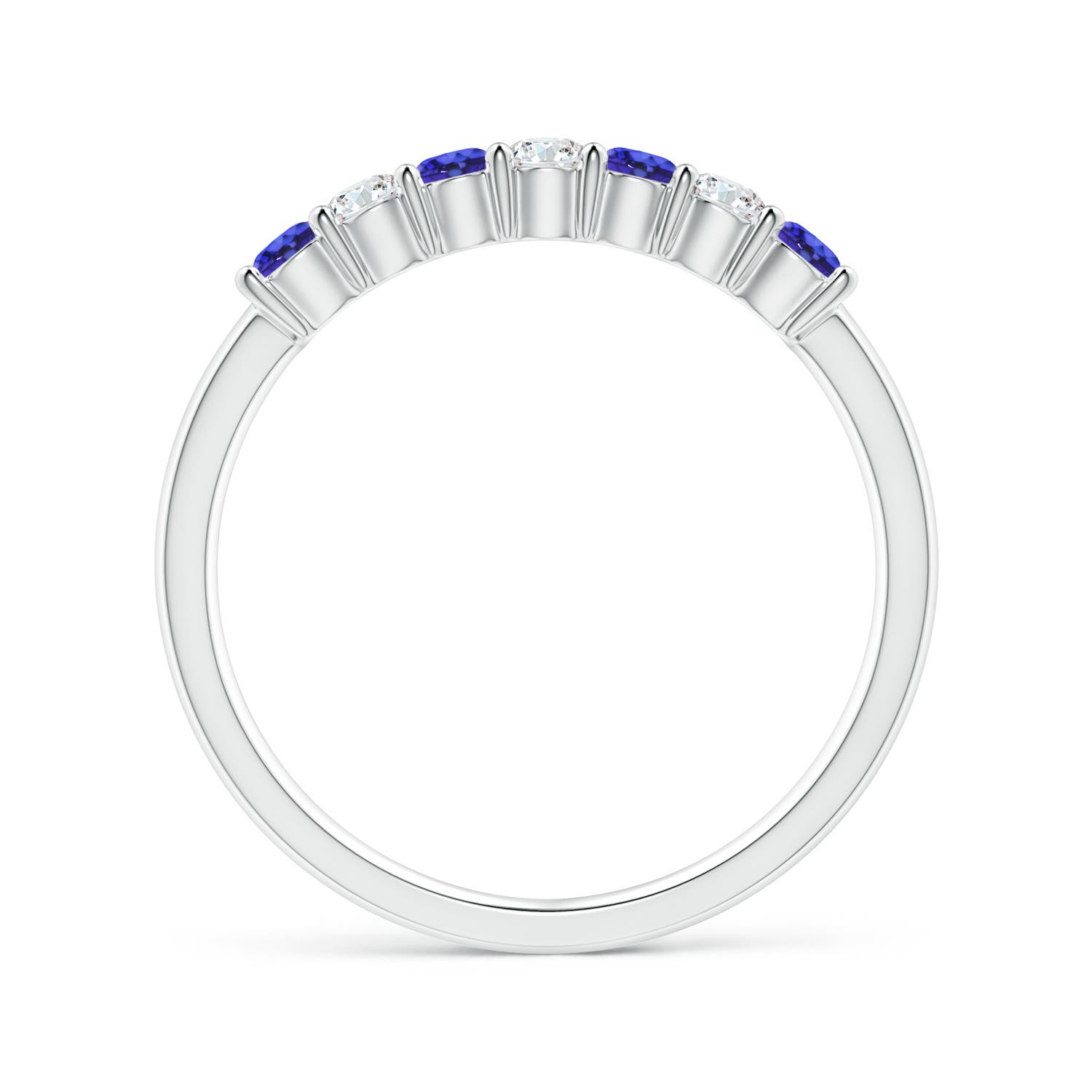 AAAA - Tanzanite / 0.49 CT / 14 KT White Gold