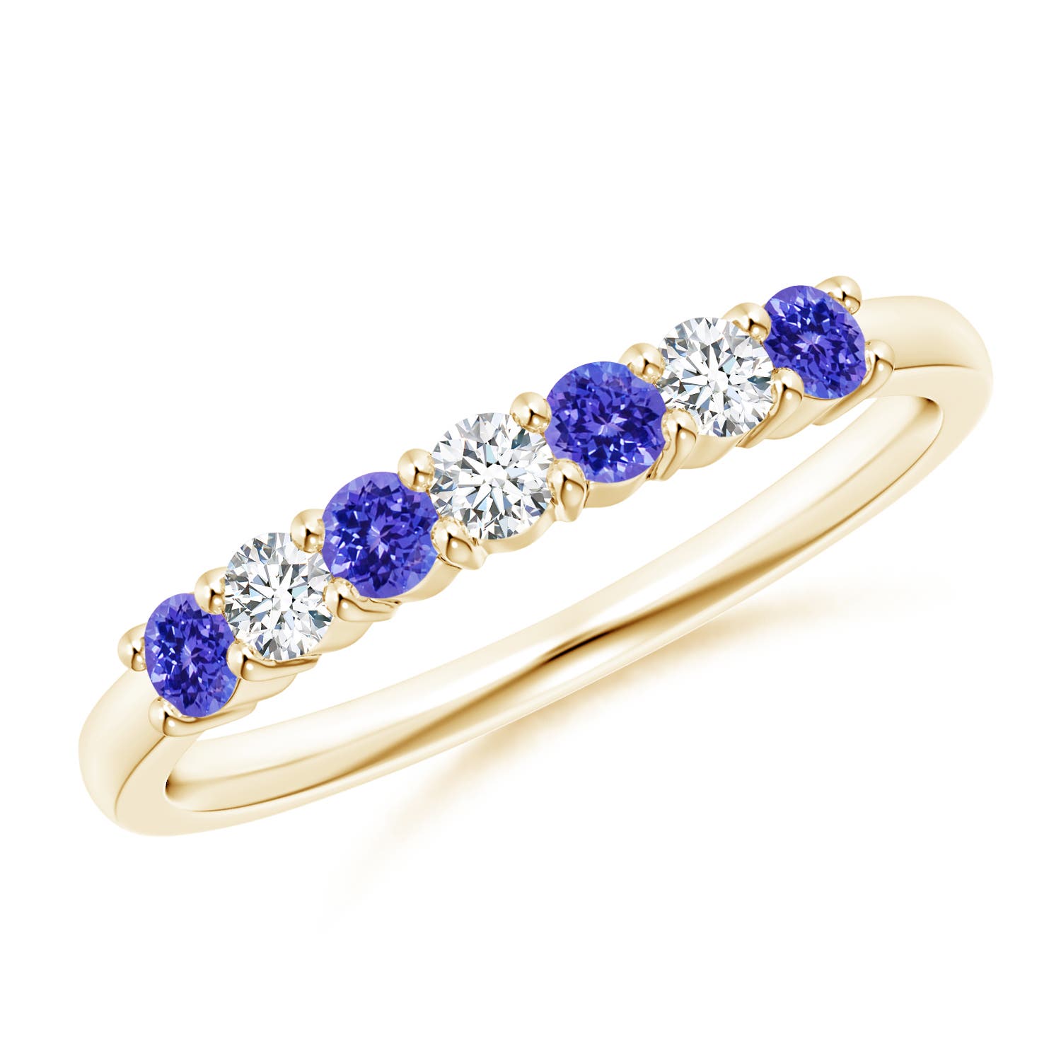 AAAA - Tanzanite / 0.49 CT / 14 KT Yellow Gold