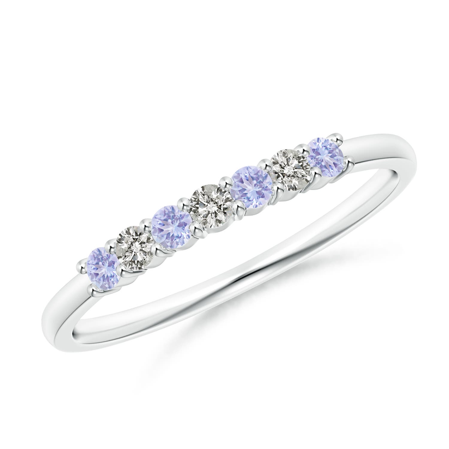 A - Tanzanite / 0.27 CT / 14 KT White Gold