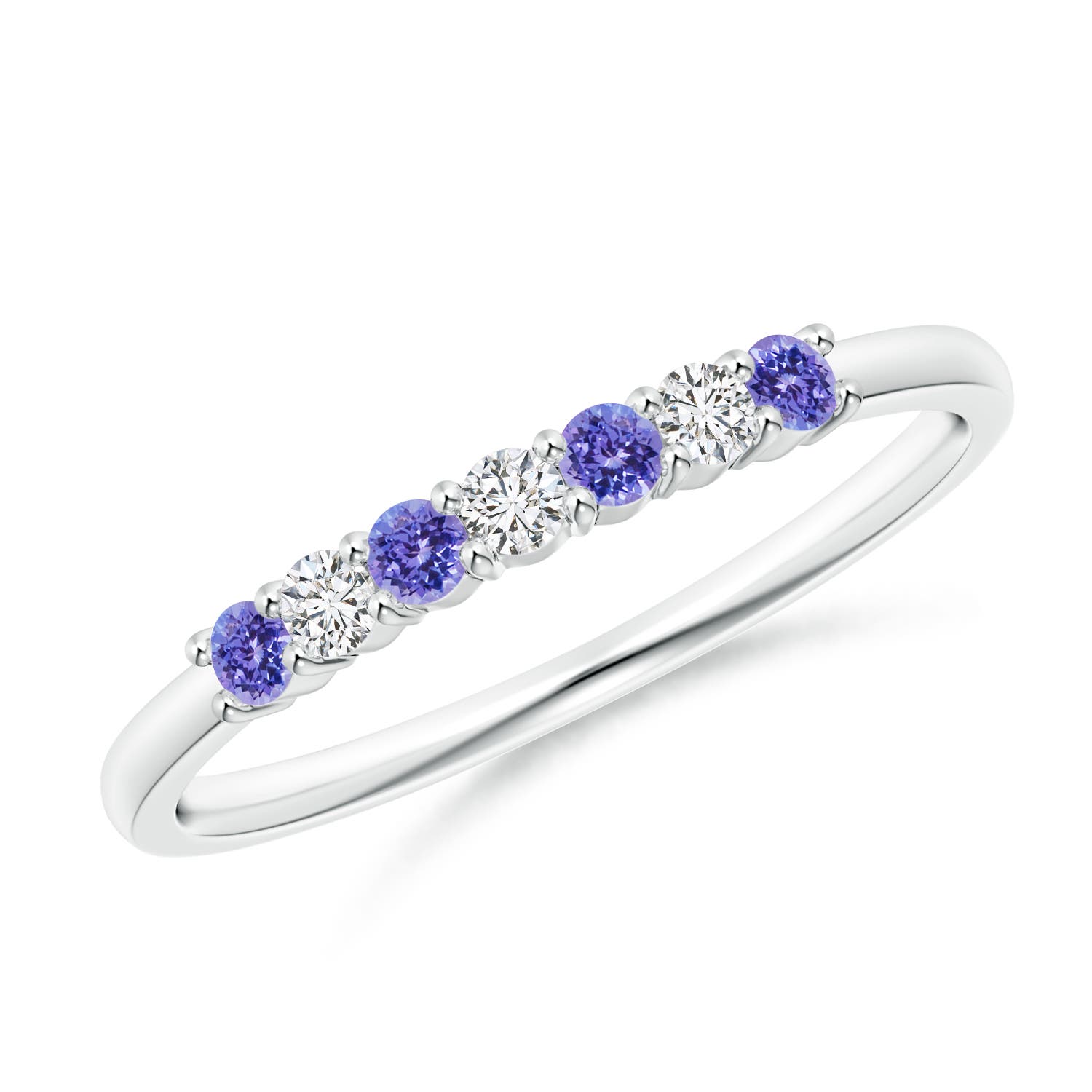 AAA - Tanzanite / 0.27 CT / 14 KT White Gold