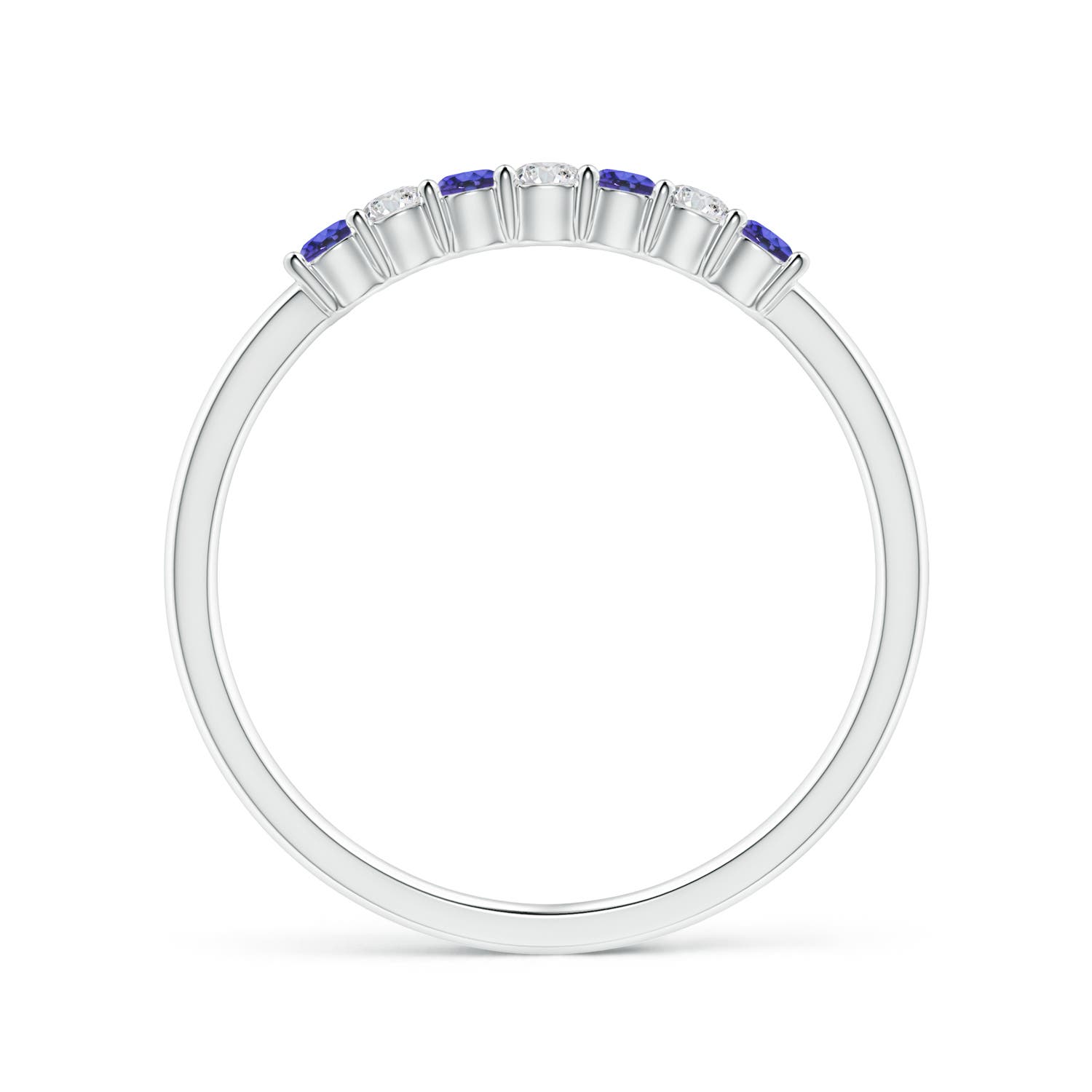 AAA - Tanzanite / 0.27 CT / 14 KT White Gold