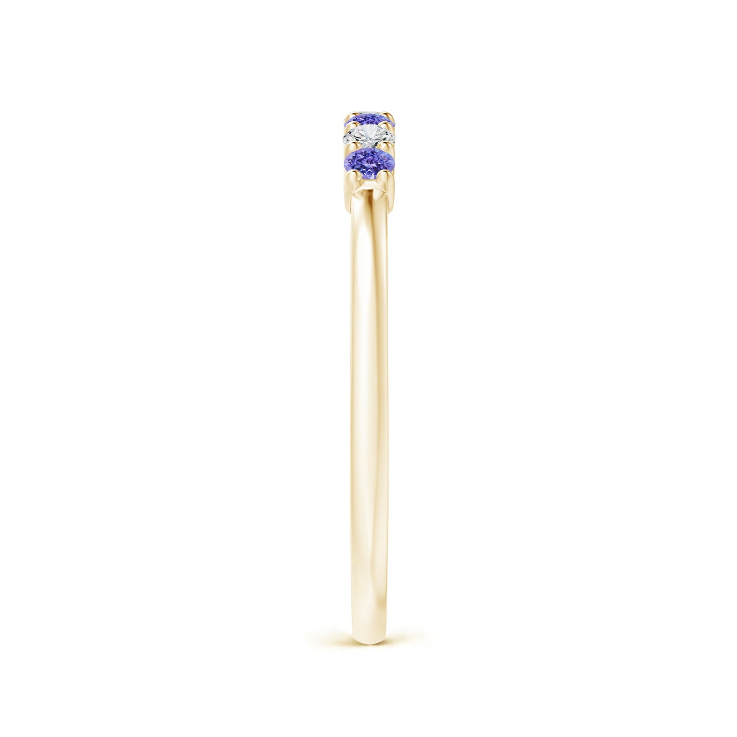 AAA - Tanzanite / 0.27 CT / 14 KT Yellow Gold