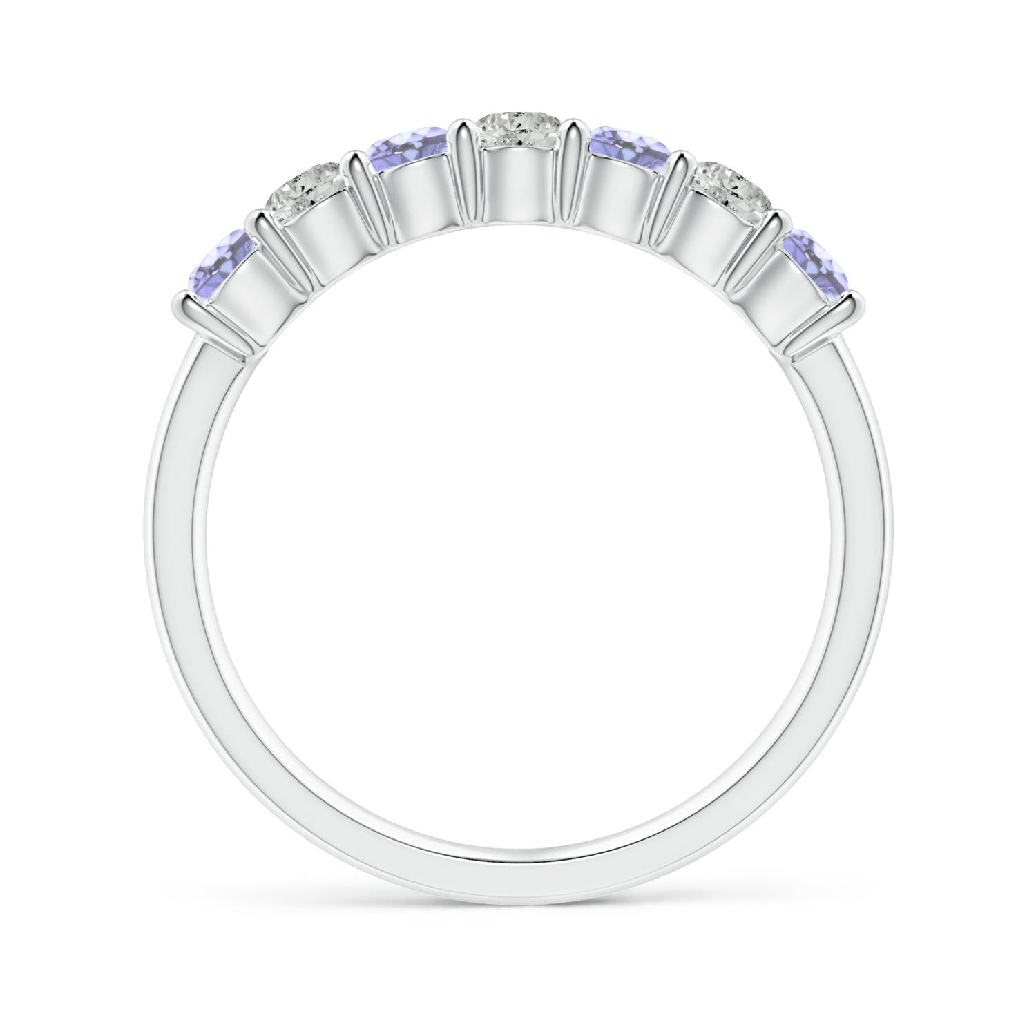 A - Tanzanite / 0.72 CT / 14 KT White Gold