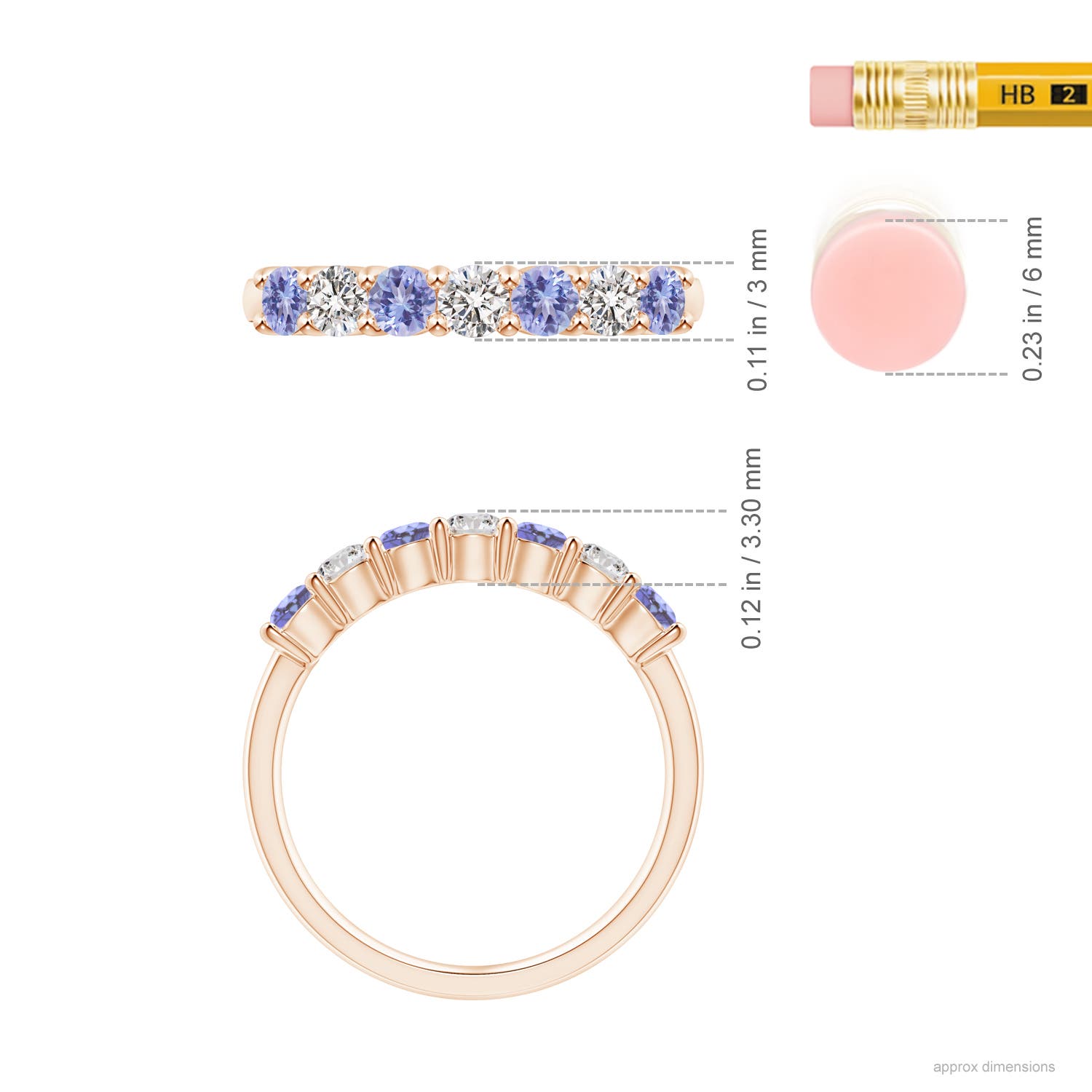 AA - Tanzanite / 0.72 CT / 14 KT Rose Gold