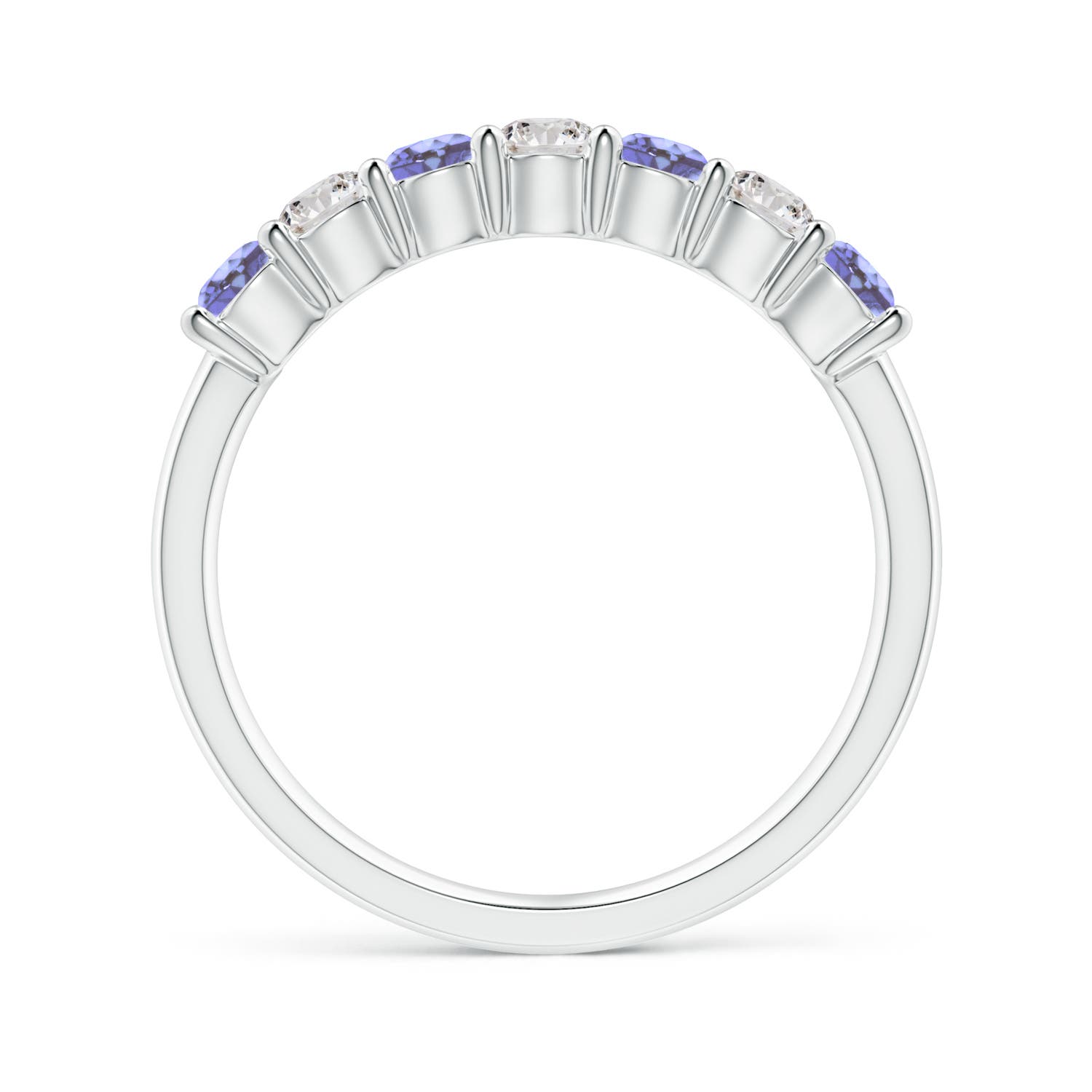 AA - Tanzanite / 0.72 CT / 14 KT White Gold