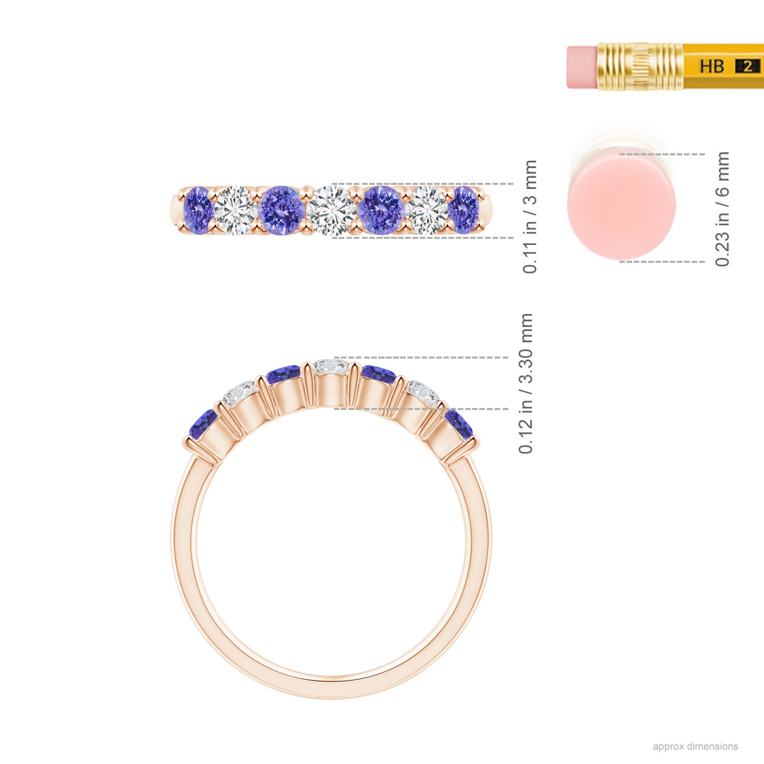 AAA - Tanzanite / 0.72 CT / 14 KT Rose Gold