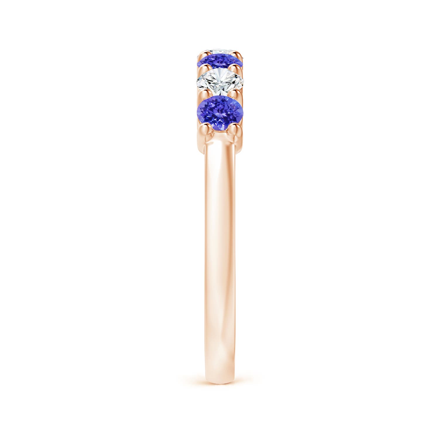 AAAA - Tanzanite / 0.72 CT / 14 KT Rose Gold