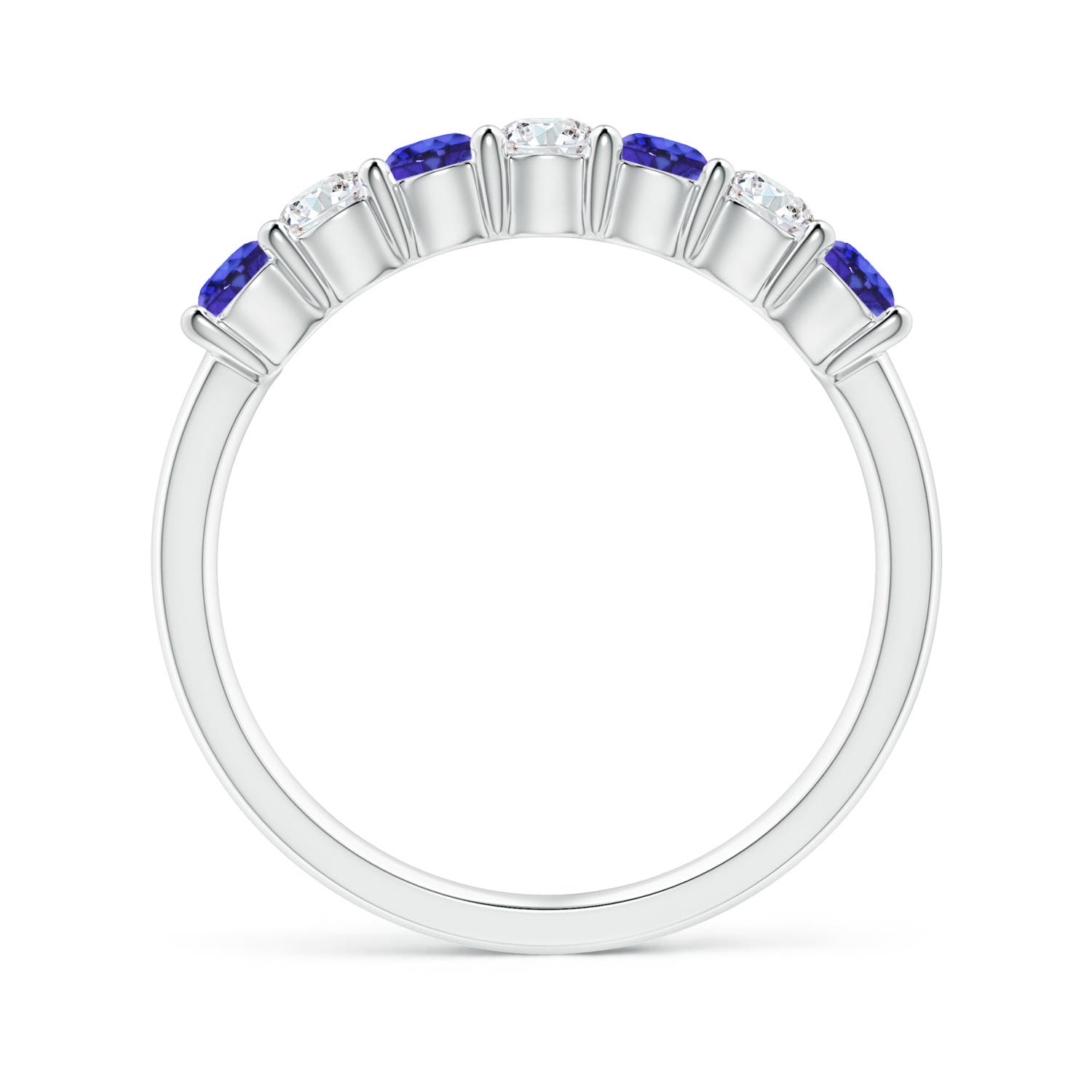 AAAA - Tanzanite / 0.72 CT / 14 KT White Gold