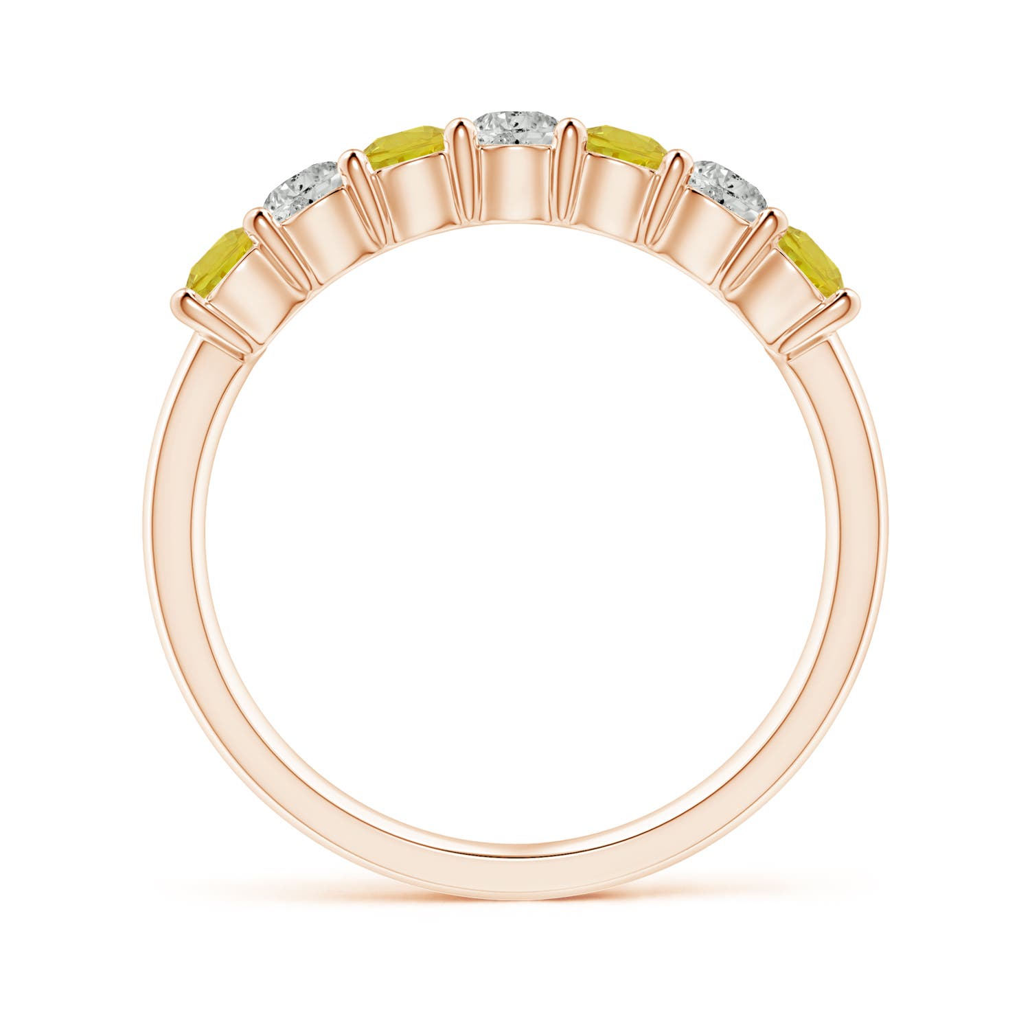 A - Yellow Sapphire / 0.8 CT / 14 KT Rose Gold