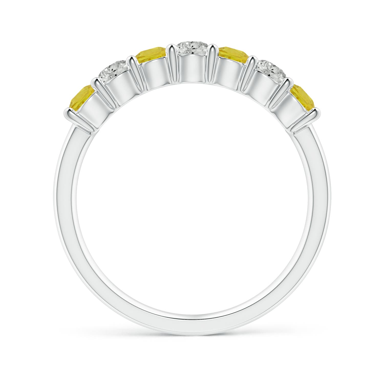 A - Yellow Sapphire / 0.8 CT / 14 KT White Gold