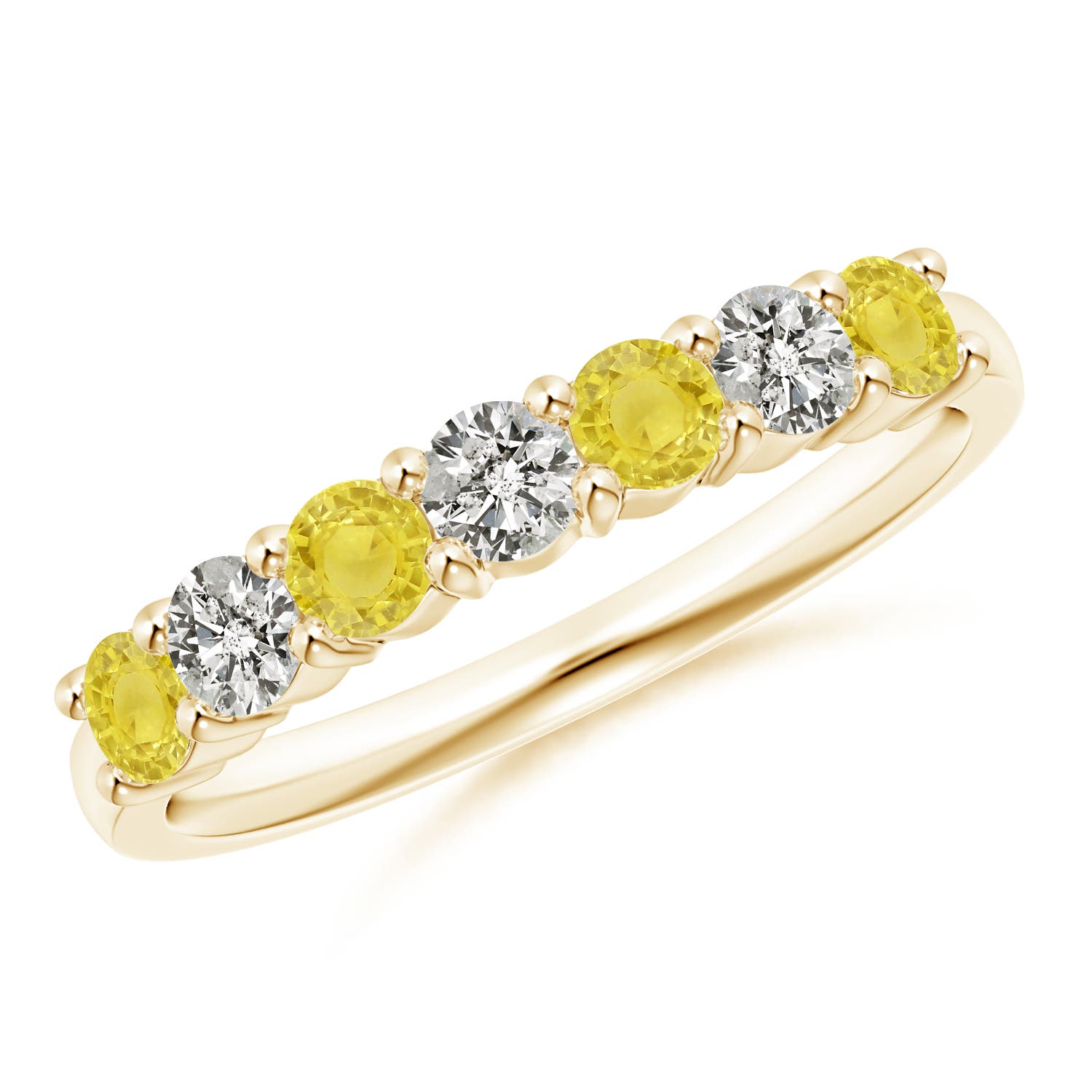 A - Yellow Sapphire / 0.8 CT / 14 KT Yellow Gold