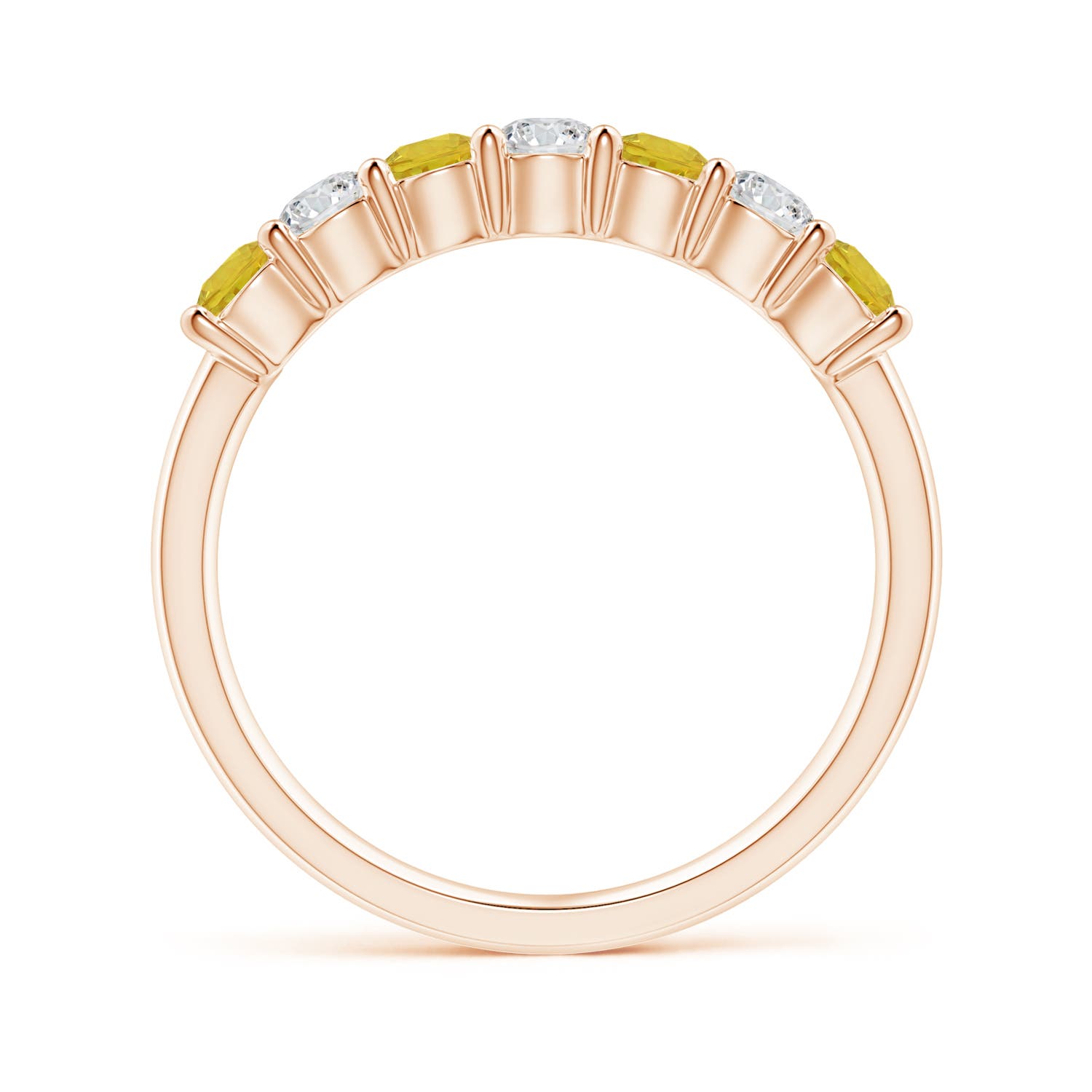 AAA - Yellow Sapphire / 0.8 CT / 14 KT Rose Gold