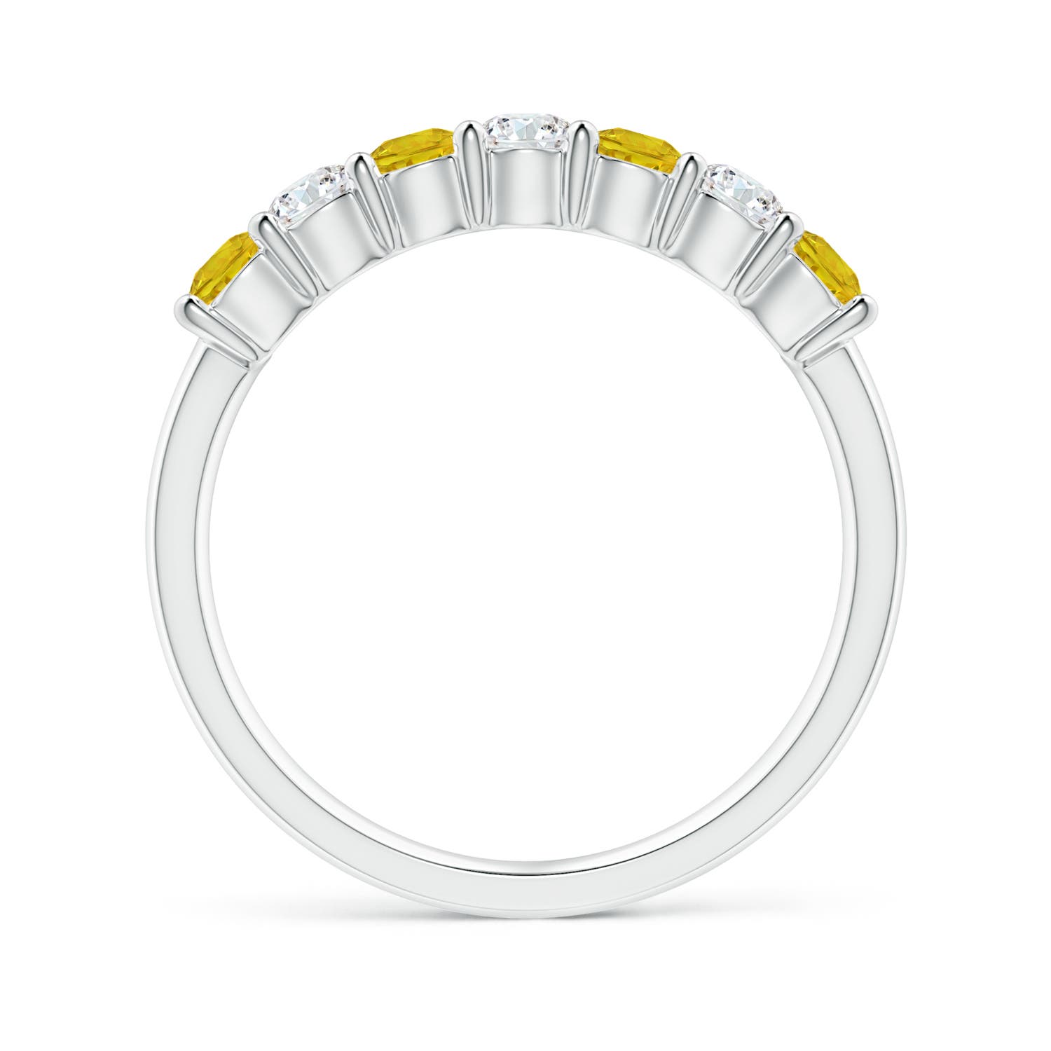 AAAA - Yellow Sapphire / 0.8 CT / 14 KT White Gold