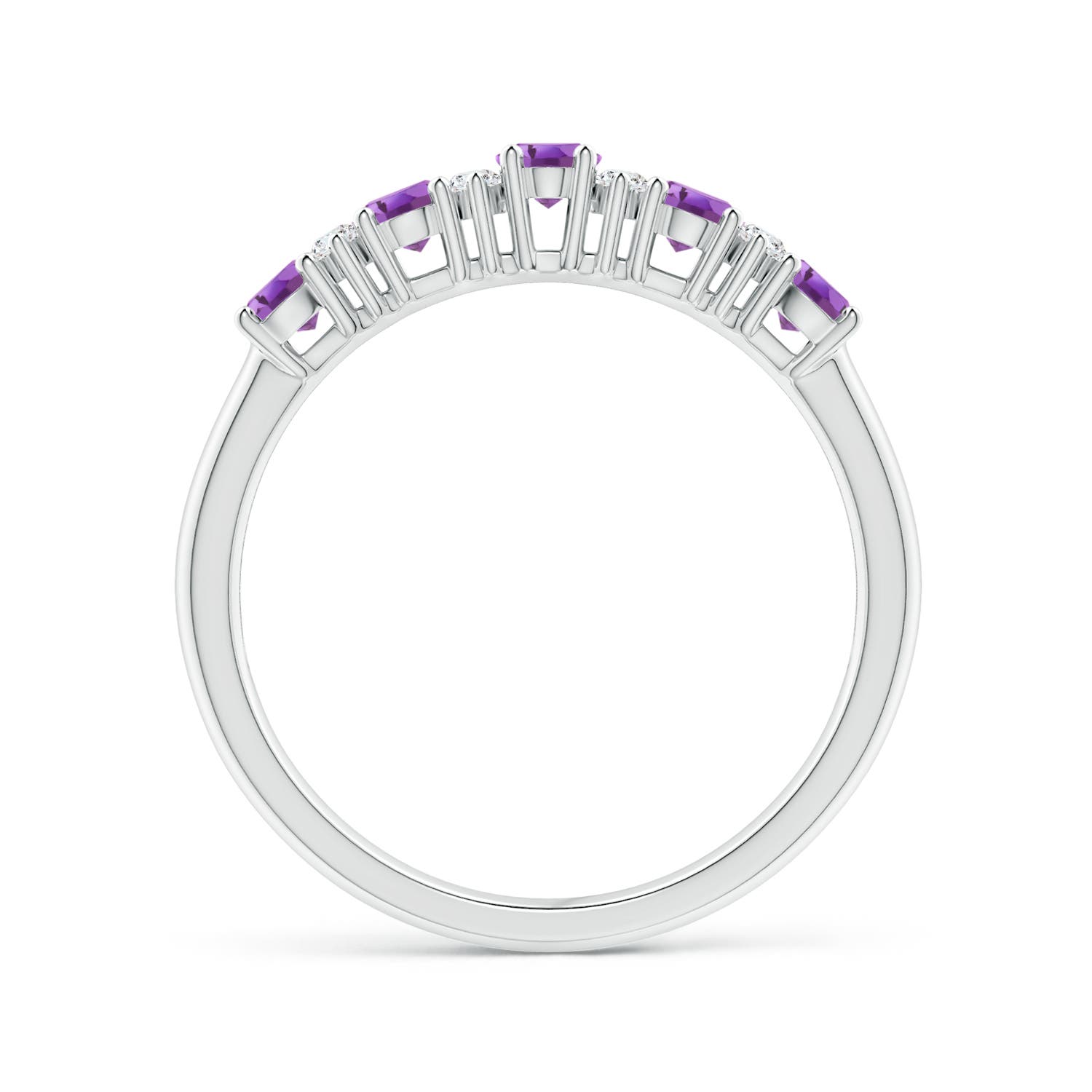 A - Amethyst / 0.81 CT / 14 KT White Gold