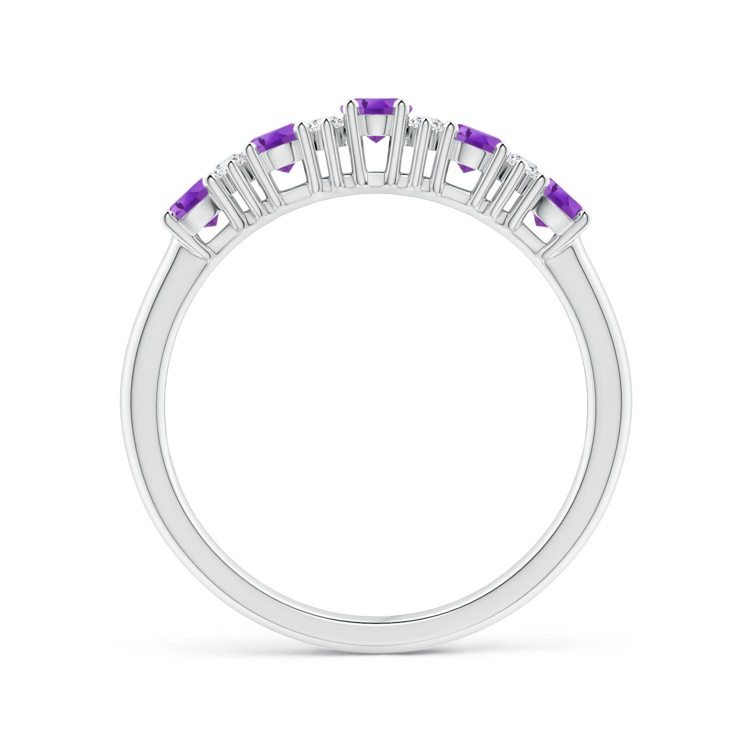 AA - Amethyst / 0.81 CT / 14 KT White Gold