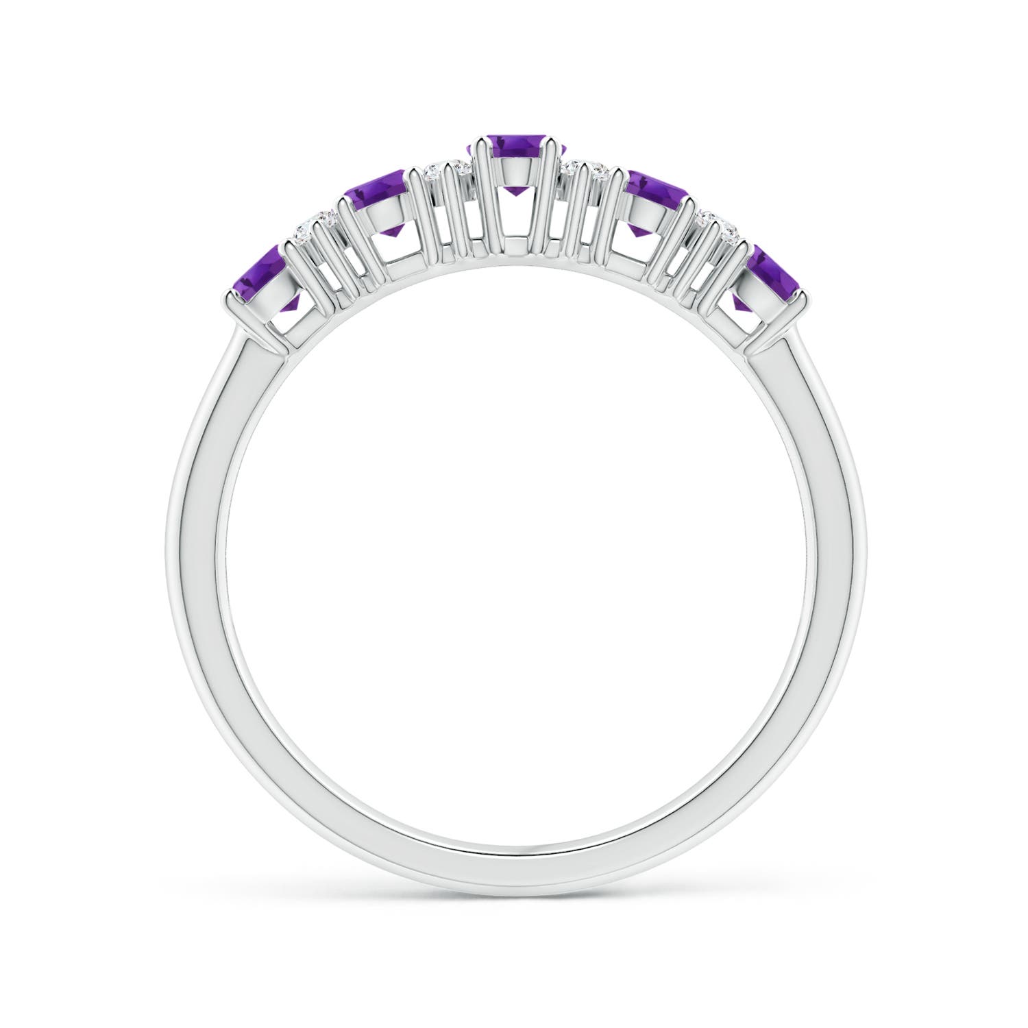 AAA - Amethyst / 0.81 CT / 14 KT White Gold