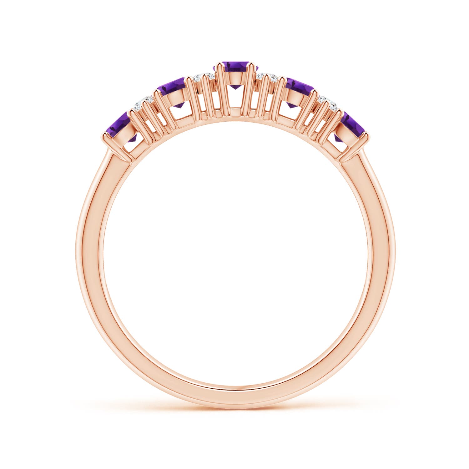 AAAA - Amethyst / 0.81 CT / 14 KT Rose Gold