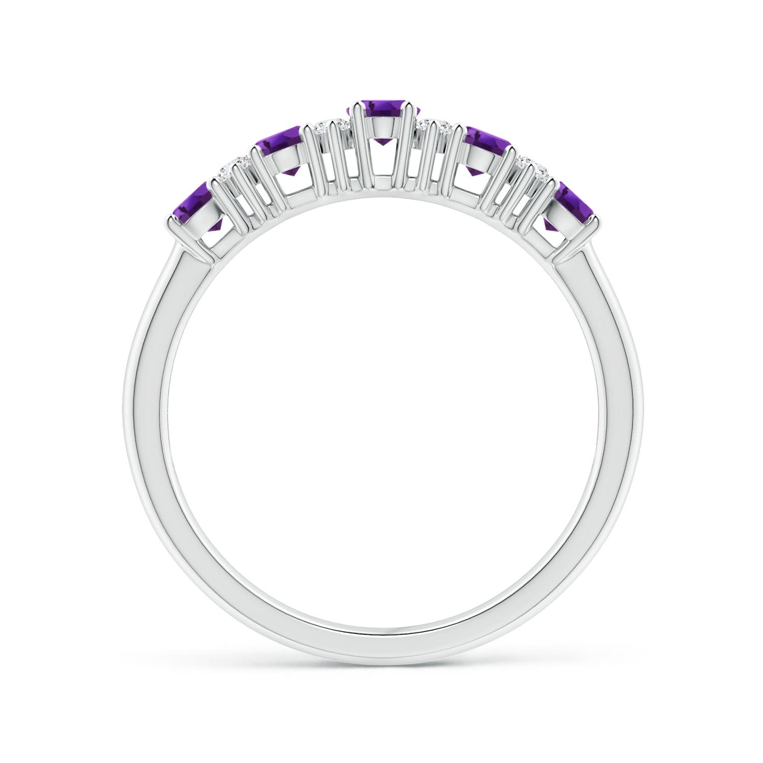 AAAA - Amethyst / 0.81 CT / 14 KT White Gold