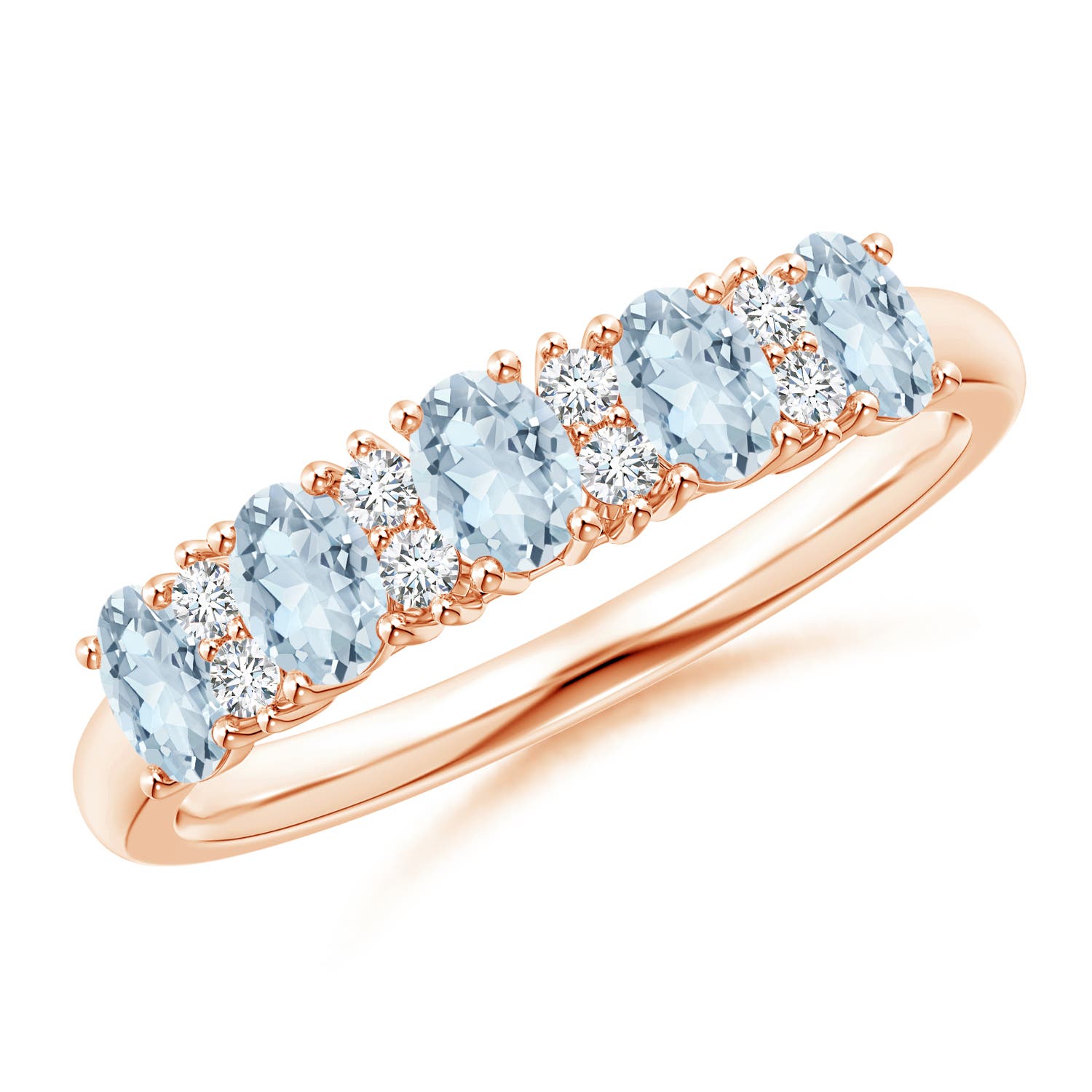 A - Aquamarine / 0.86 CT / 14 KT Rose Gold