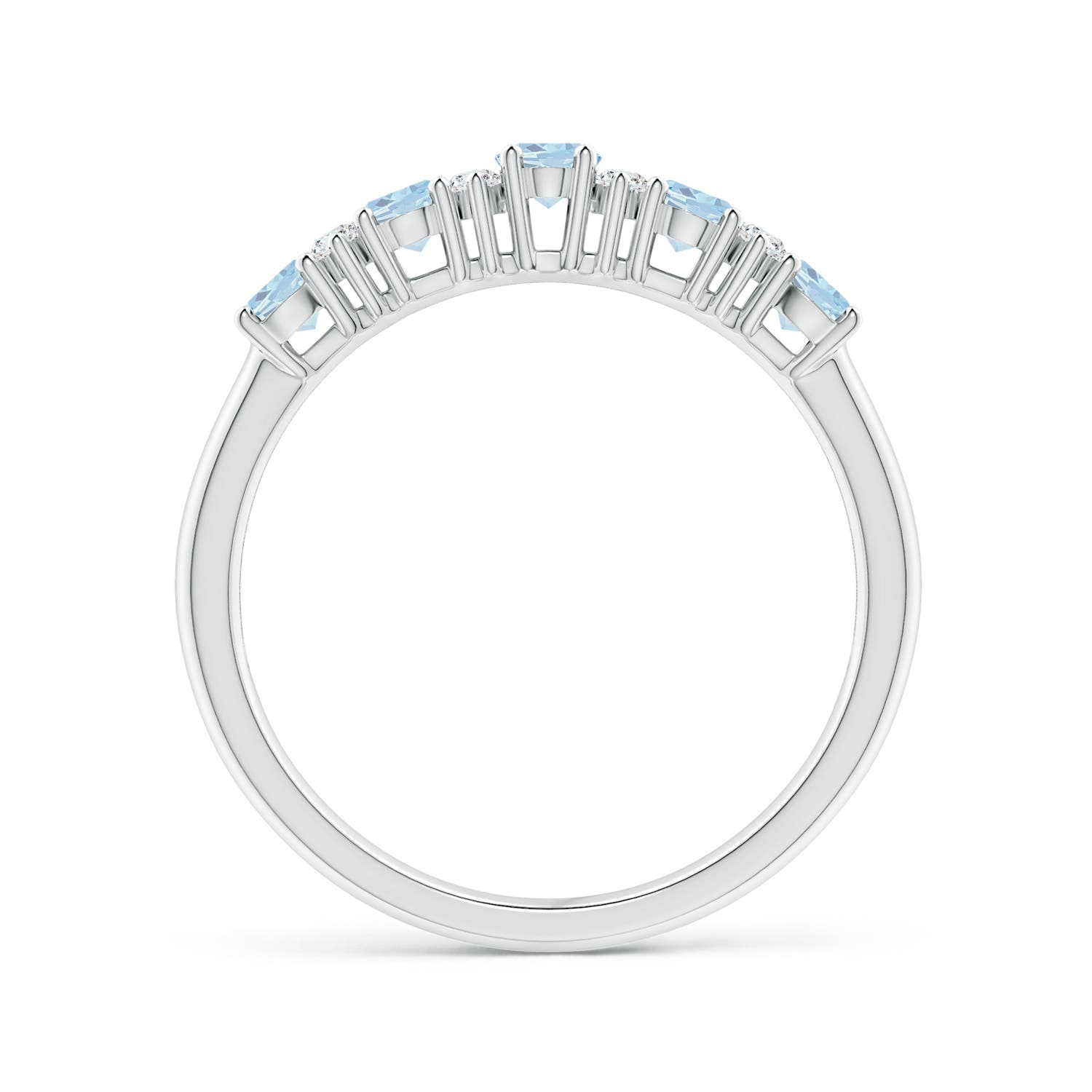 A - Aquamarine / 0.86 CT / 14 KT White Gold