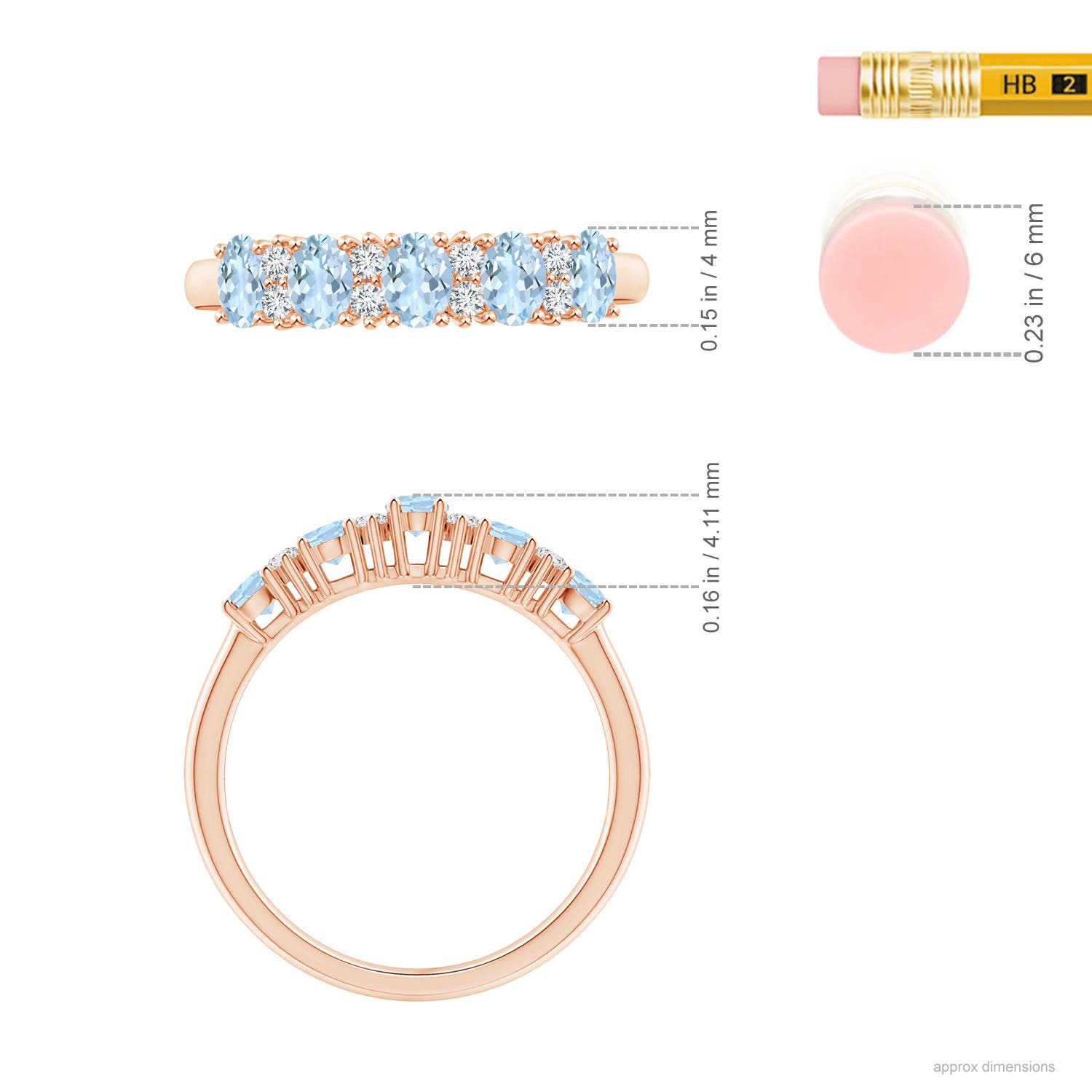 AA - Aquamarine / 0.86 CT / 14 KT Rose Gold