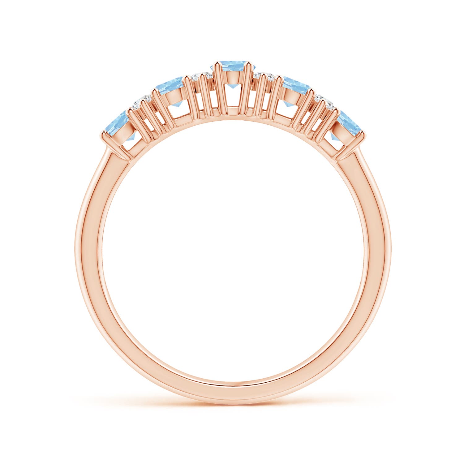 AAA - Aquamarine / 0.86 CT / 14 KT Rose Gold