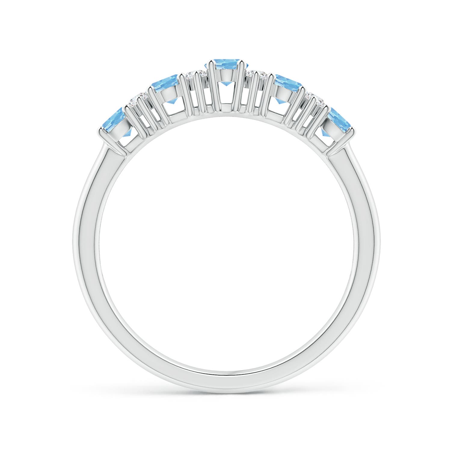 AAAA - Aquamarine / 0.86 CT / 14 KT White Gold