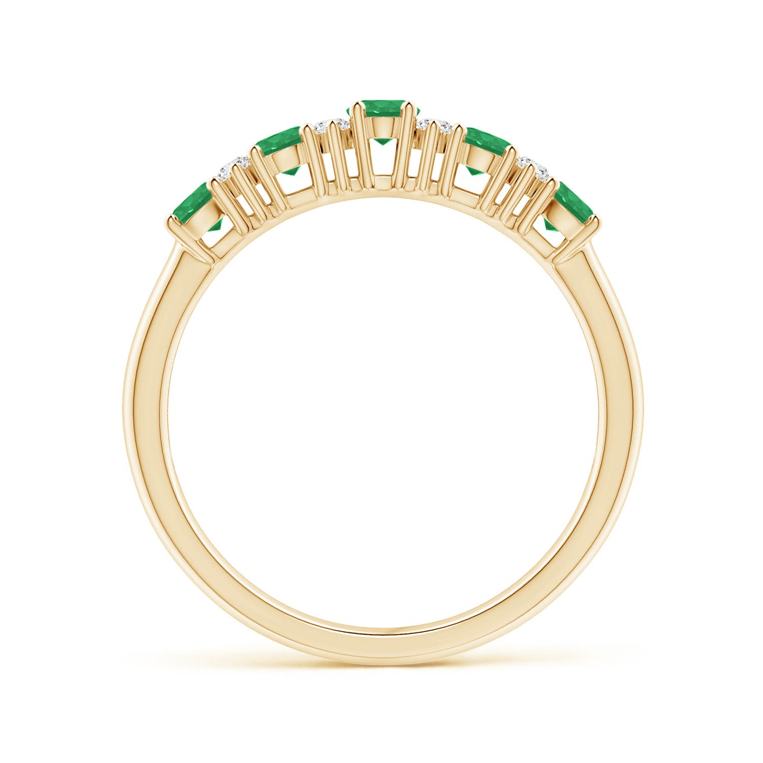 A - Emerald / 0.71 CT / 14 KT Yellow Gold