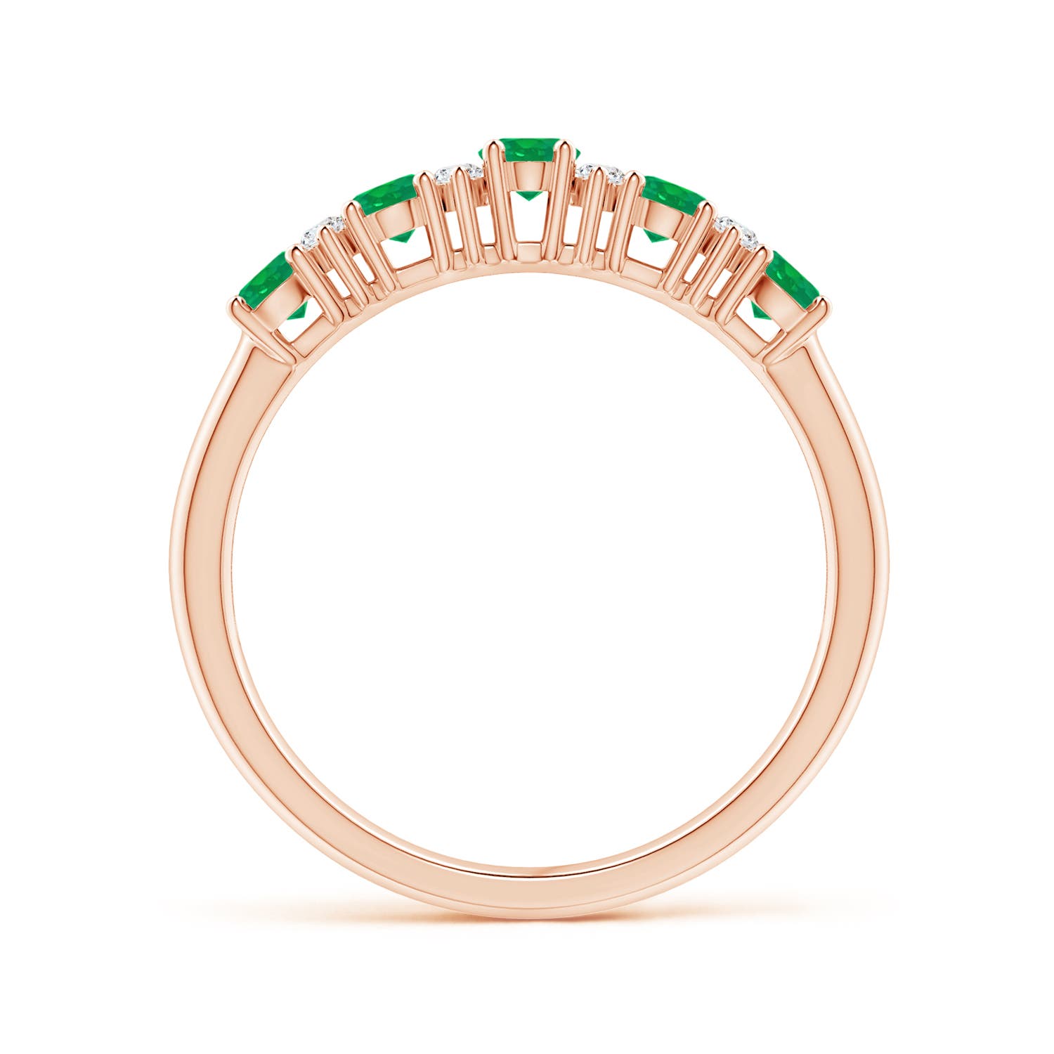 AA - Emerald / 0.71 CT / 14 KT Rose Gold