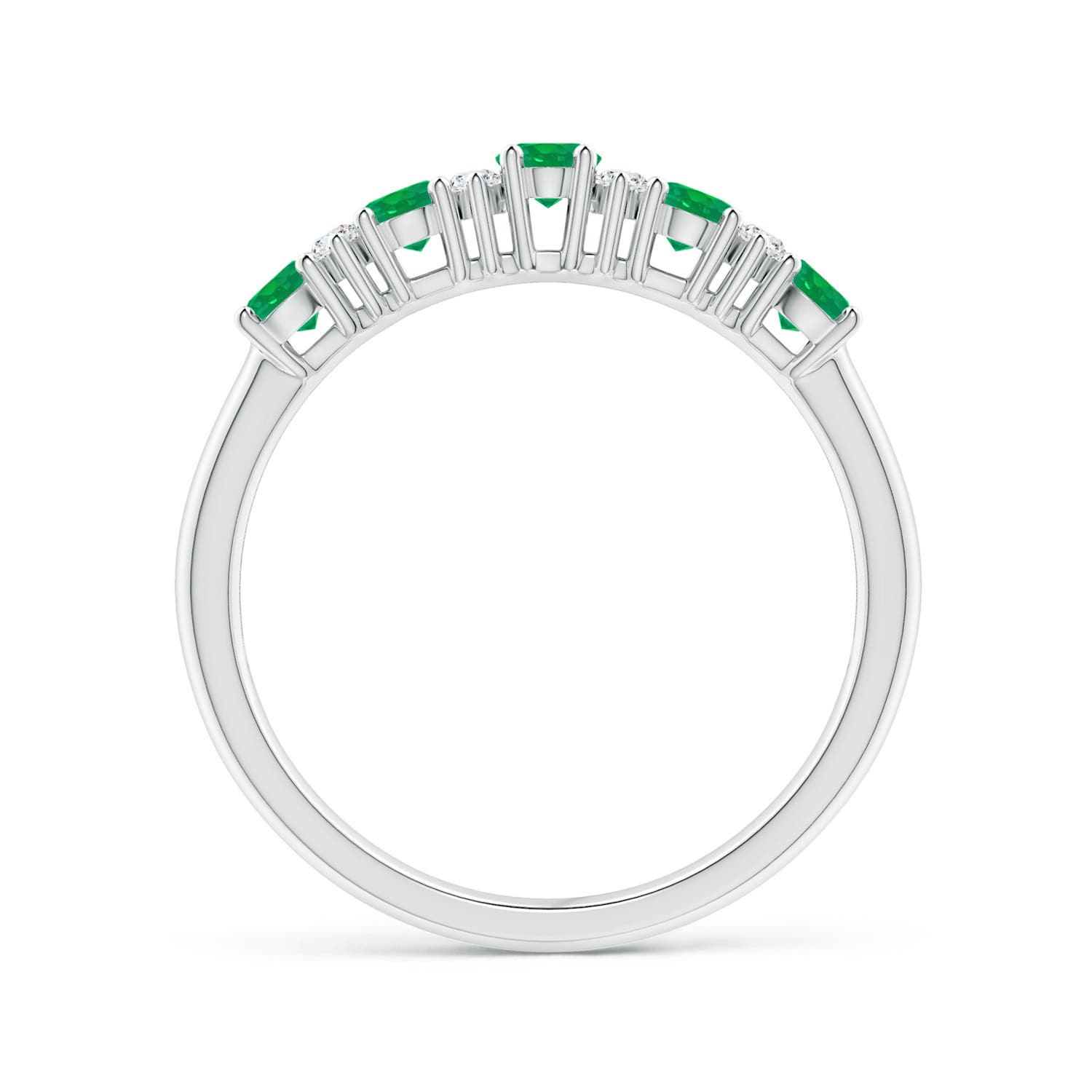 AA - Emerald / 0.71 CT / 14 KT White Gold