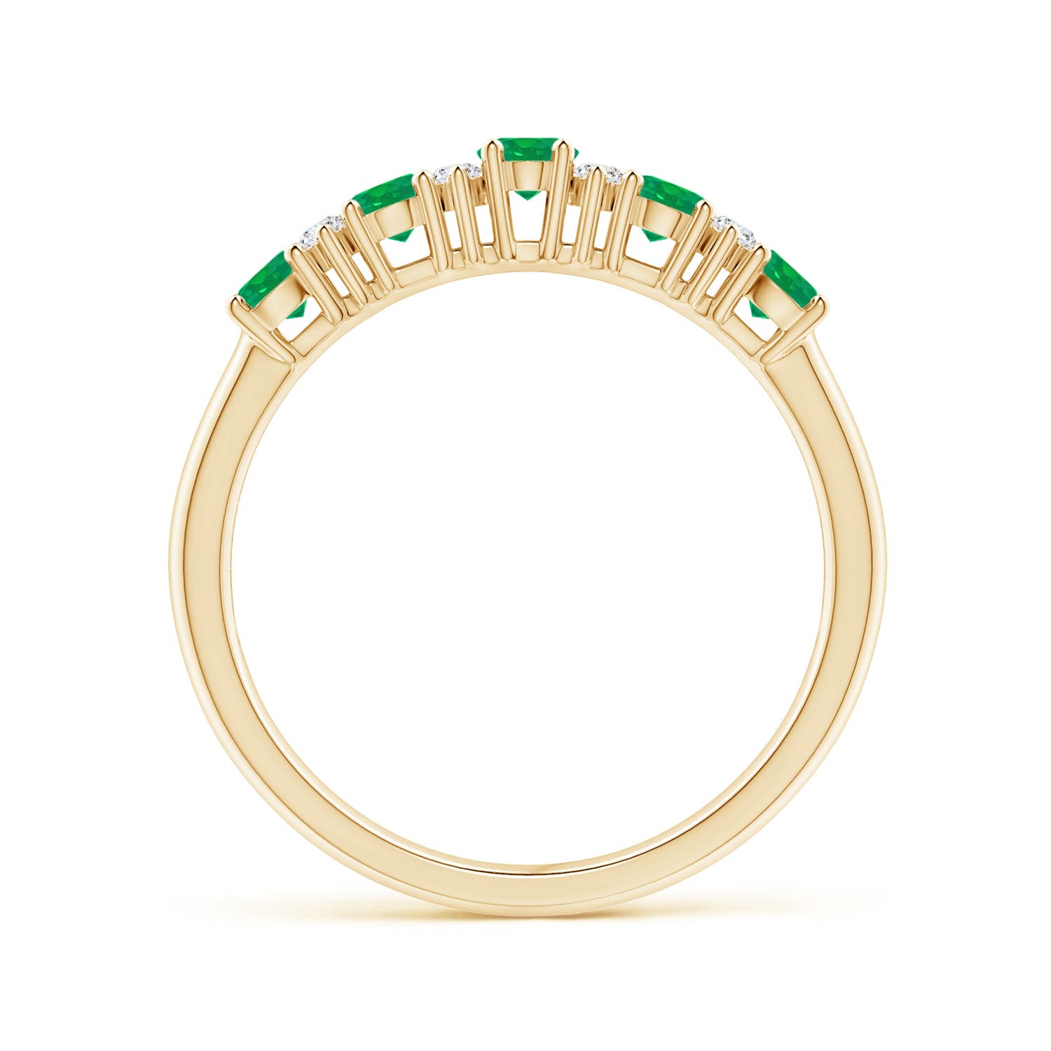 AA - Emerald / 0.71 CT / 14 KT Yellow Gold