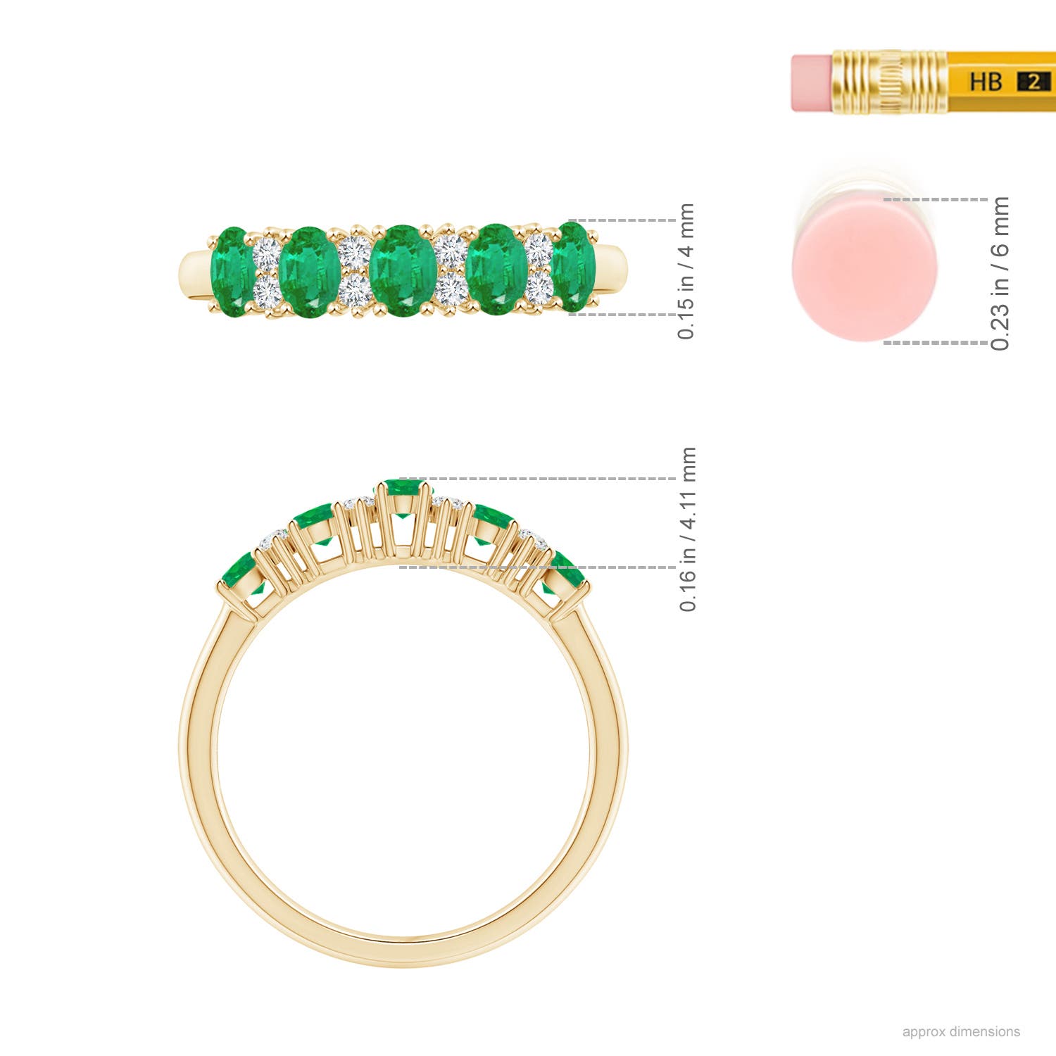 AA - Emerald / 0.71 CT / 14 KT Yellow Gold