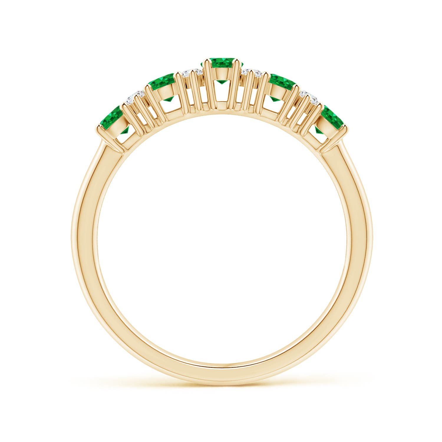 AAA - Emerald / 0.71 CT / 14 KT Yellow Gold