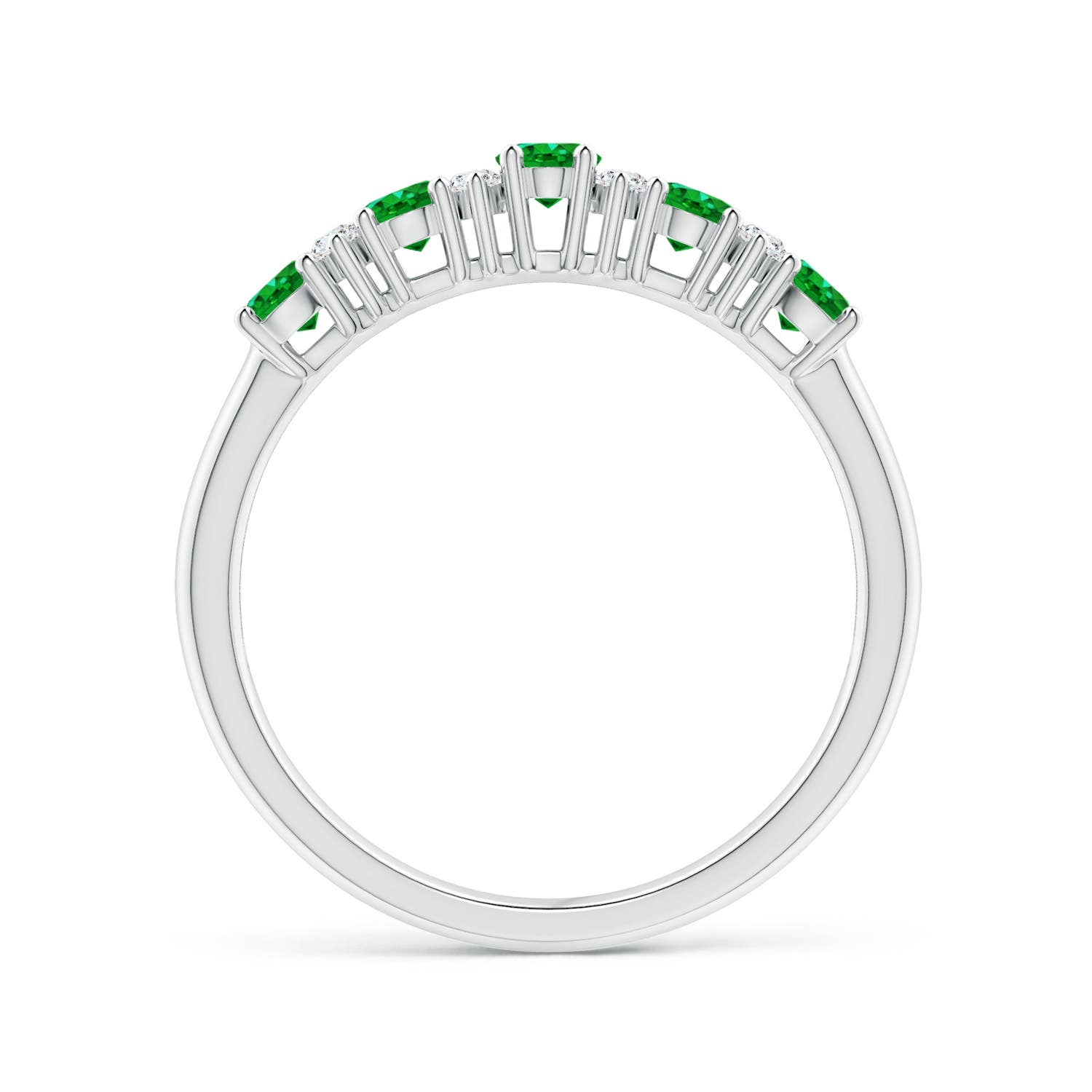 AAAA - Emerald / 0.71 CT / 14 KT White Gold