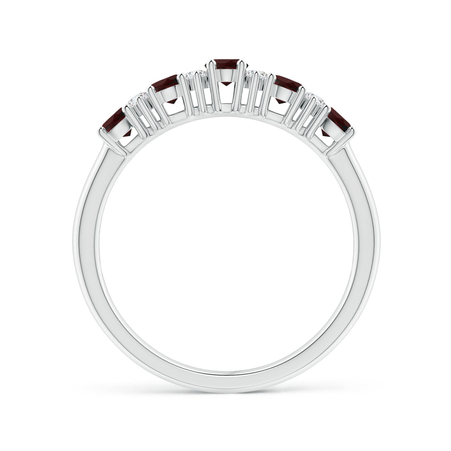 A - Garnet / 1.11 CT / 14 KT White Gold