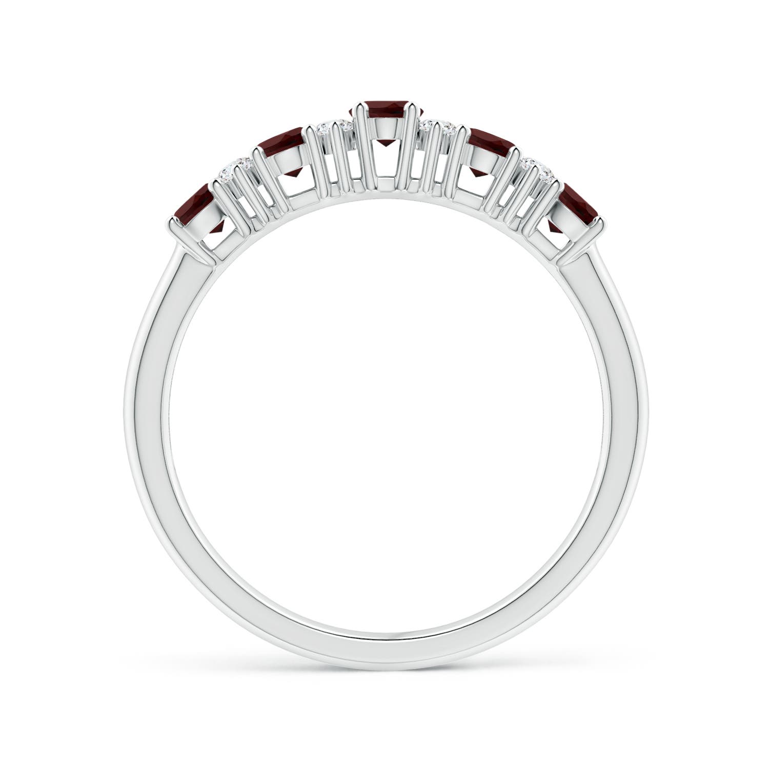 AA - Garnet / 1.11 CT / 14 KT White Gold