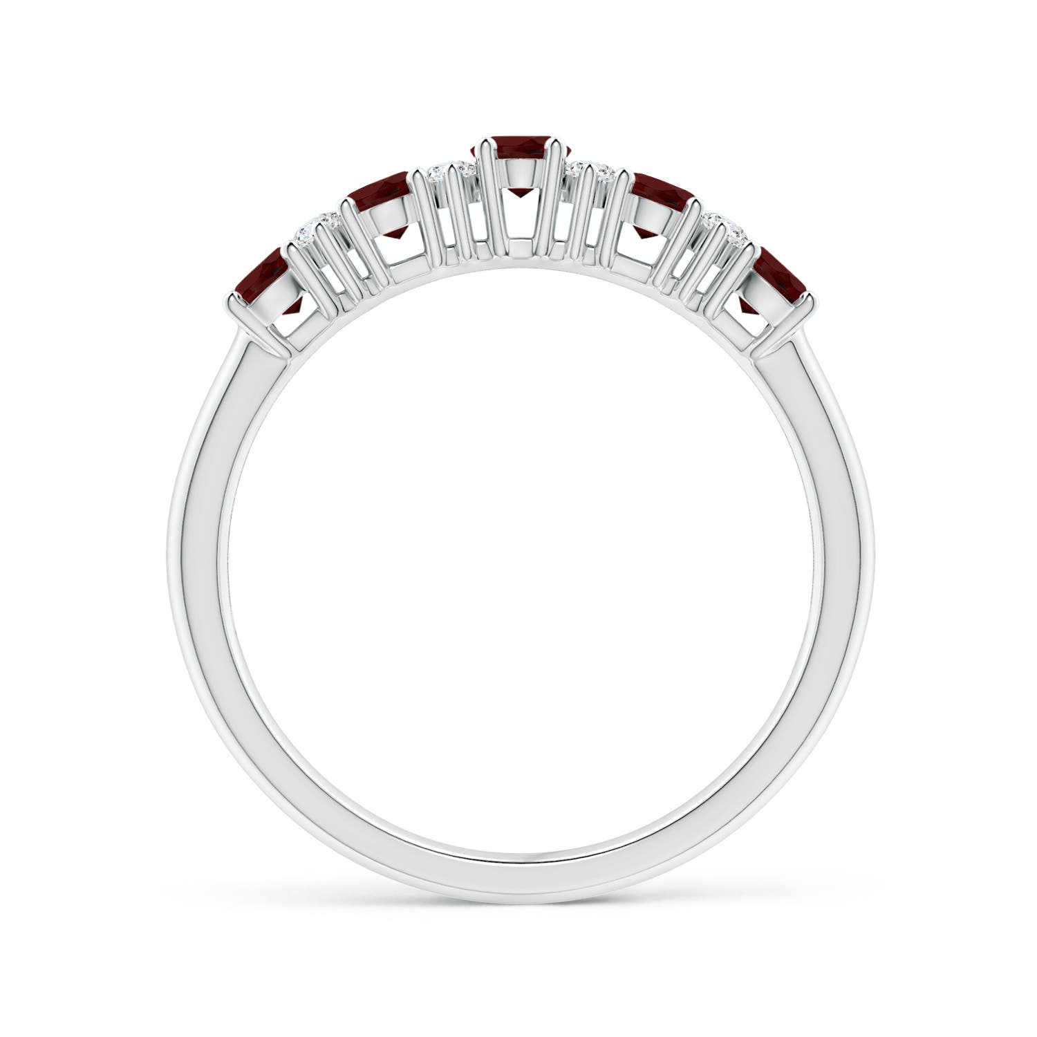 AAA - Garnet / 1.11 CT / 14 KT White Gold