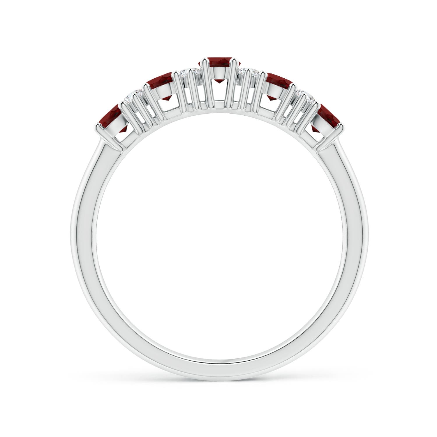 AAAA - Garnet / 1.11 CT / 14 KT White Gold