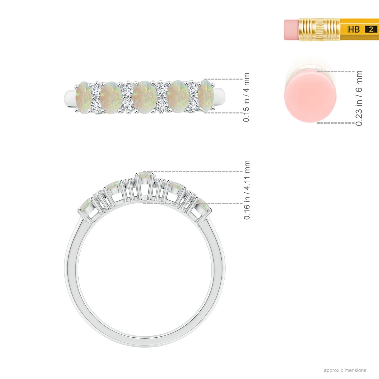 AAA - Opal / 0.71 CT / 14 KT White Gold