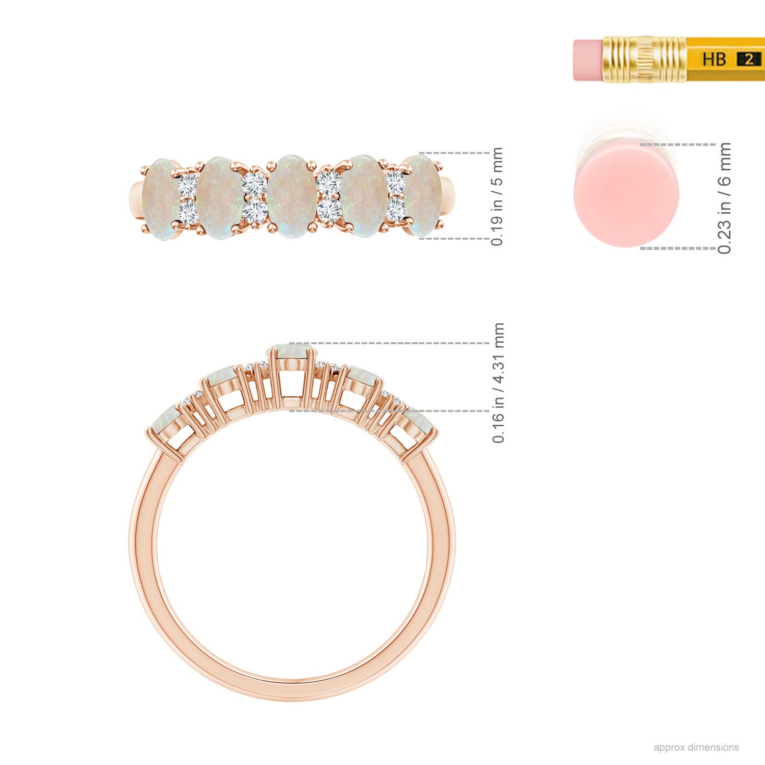 AA - Opal / 0.86 CT / 14 KT Rose Gold